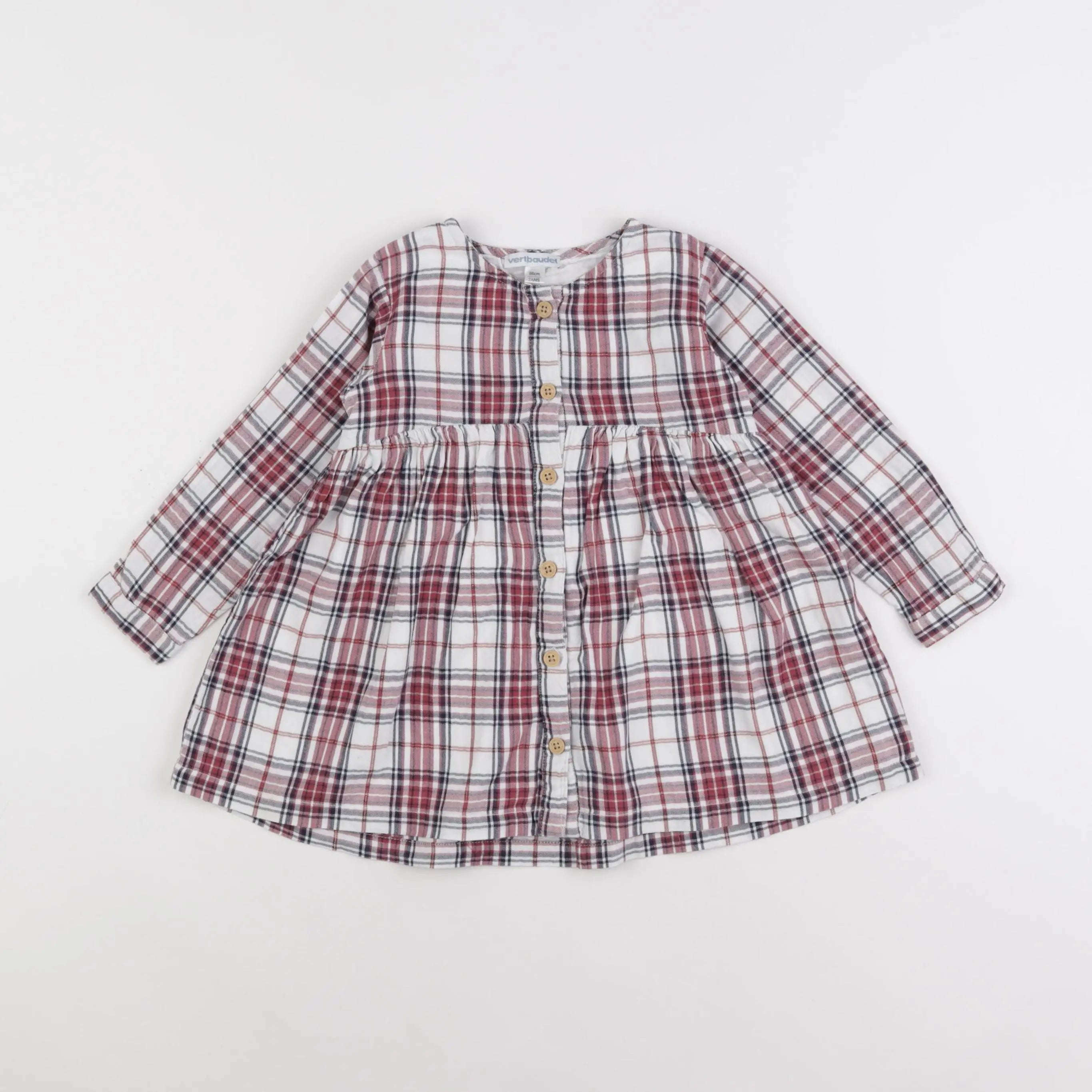 Vertbaudet - robe rouge - 2 ans