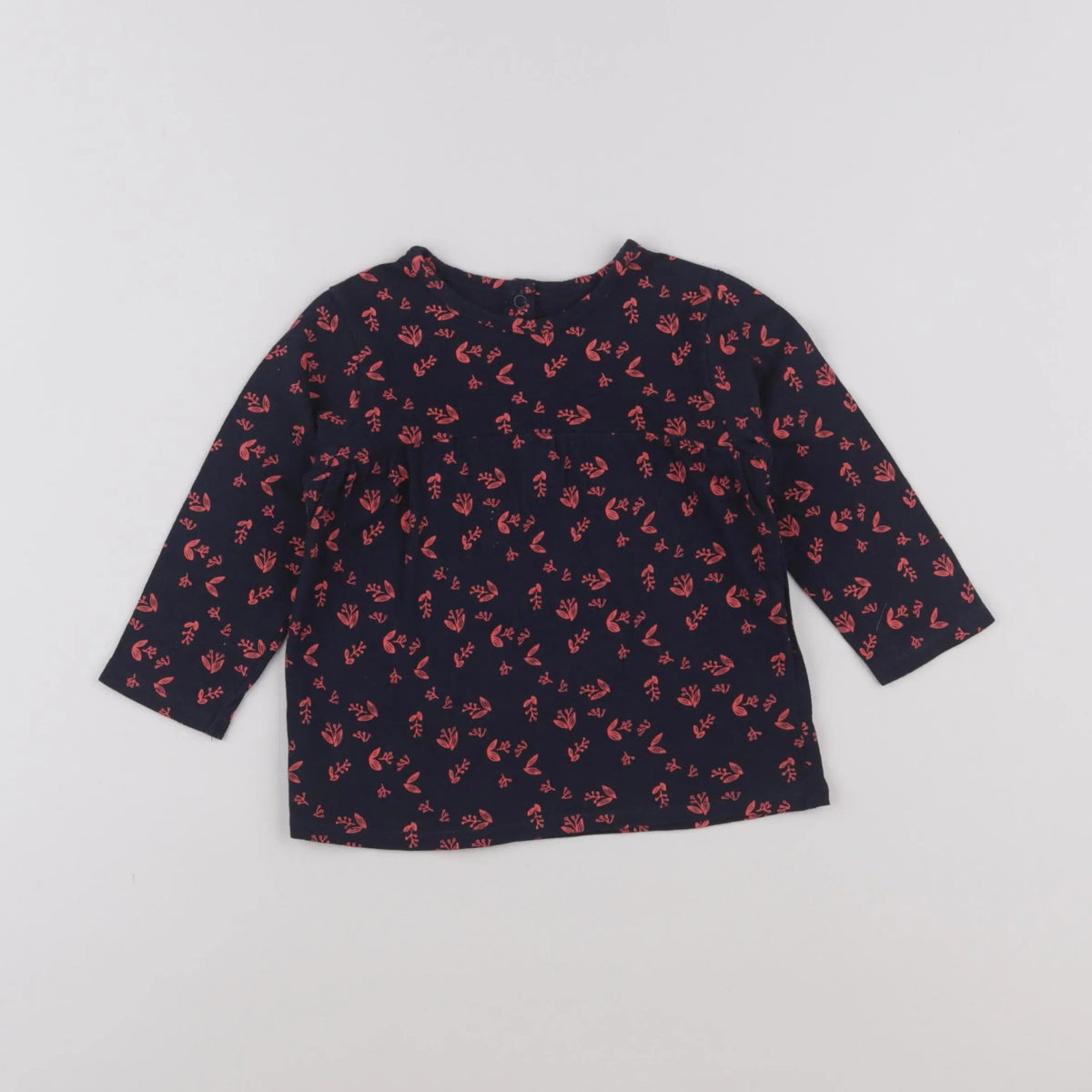 Vertbaudet - tee-shirt bleu - 12 mois