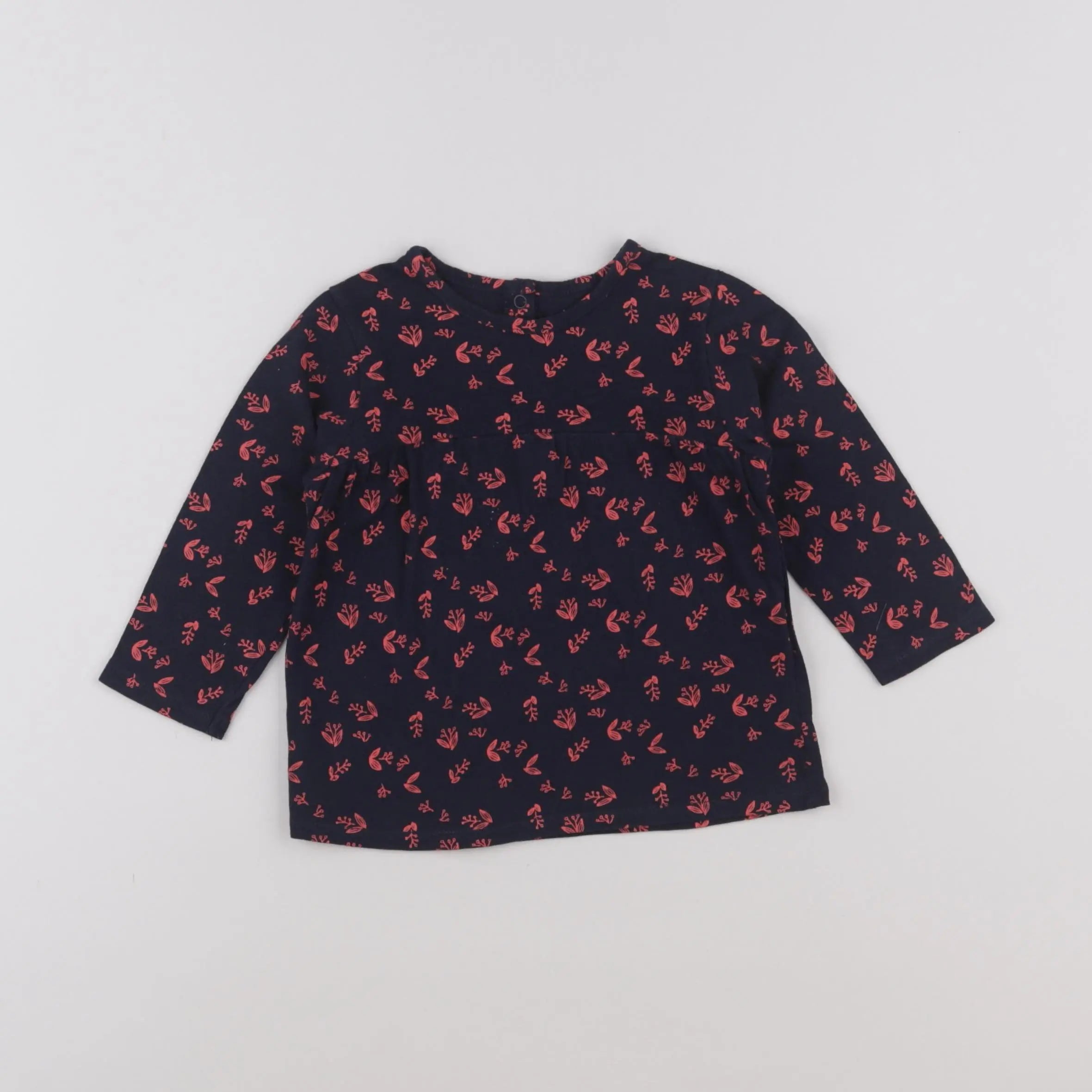 Vertbaudet - tee-shirt bleu - 12 mois