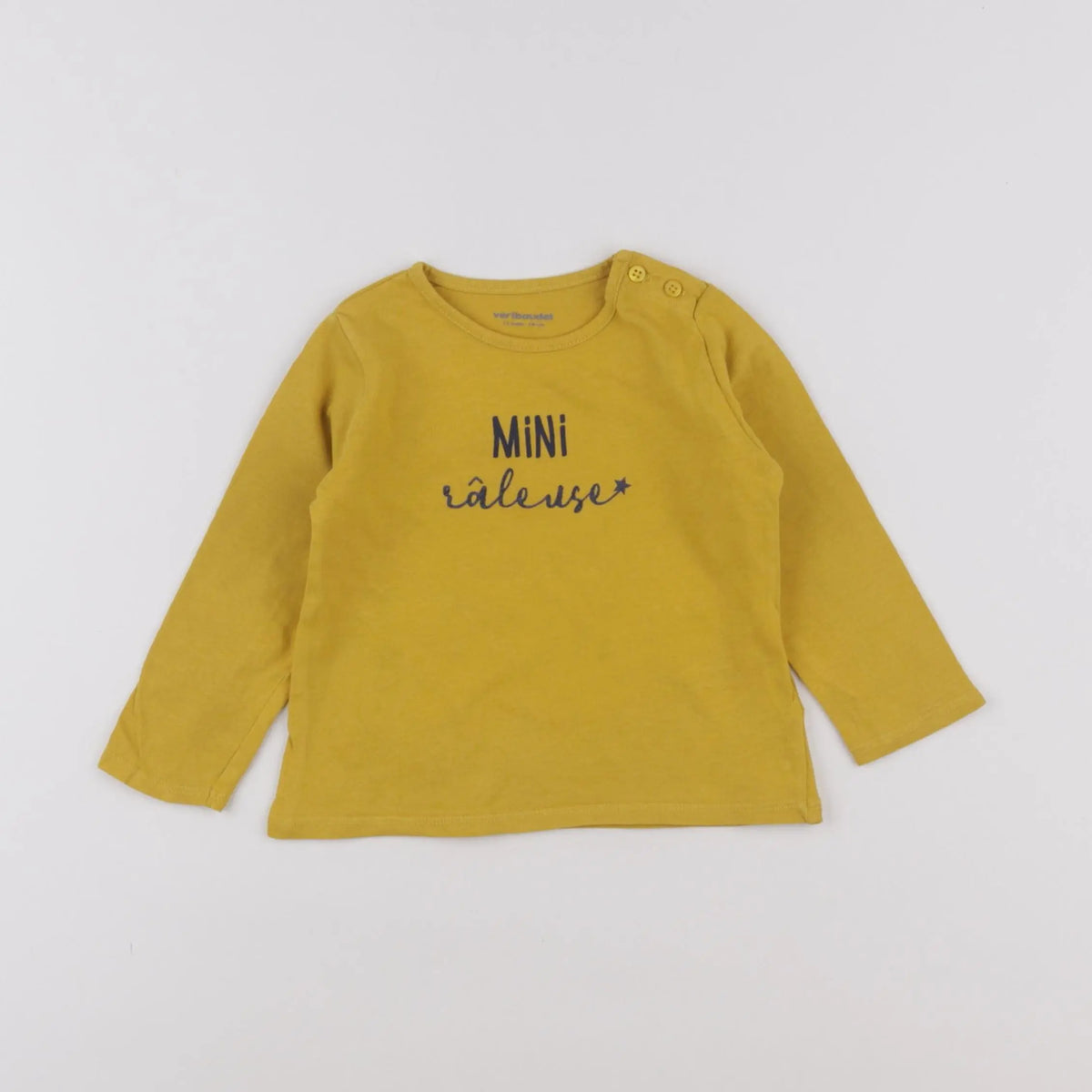 Vertbaudet - tee-shirt jaune - 12 mois