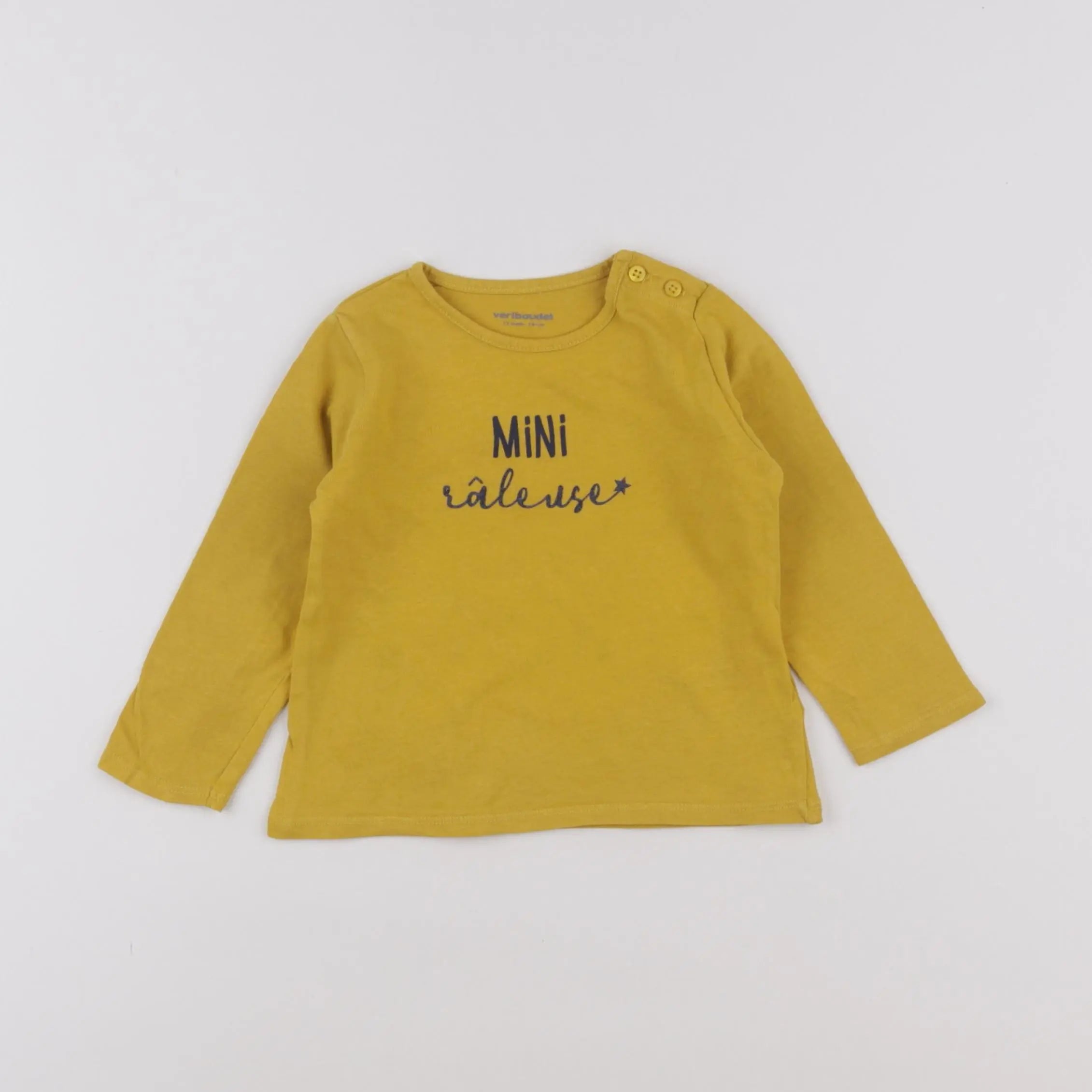Vertbaudet - tee-shirt jaune - 12 mois