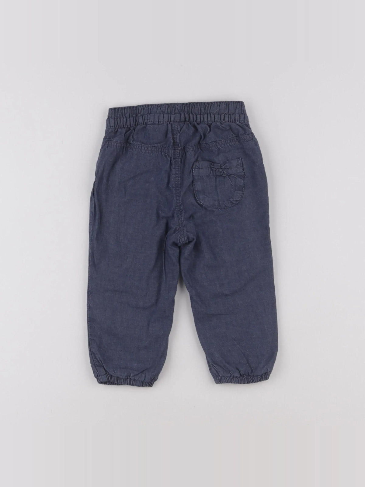 H&M - pantalon bleu - 9/12 mois