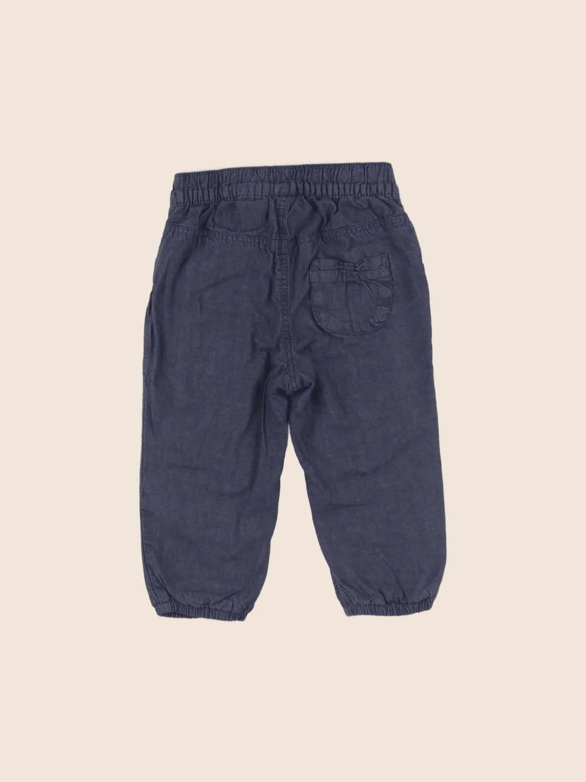 H&M - pantalon bleu - 9/12 mois