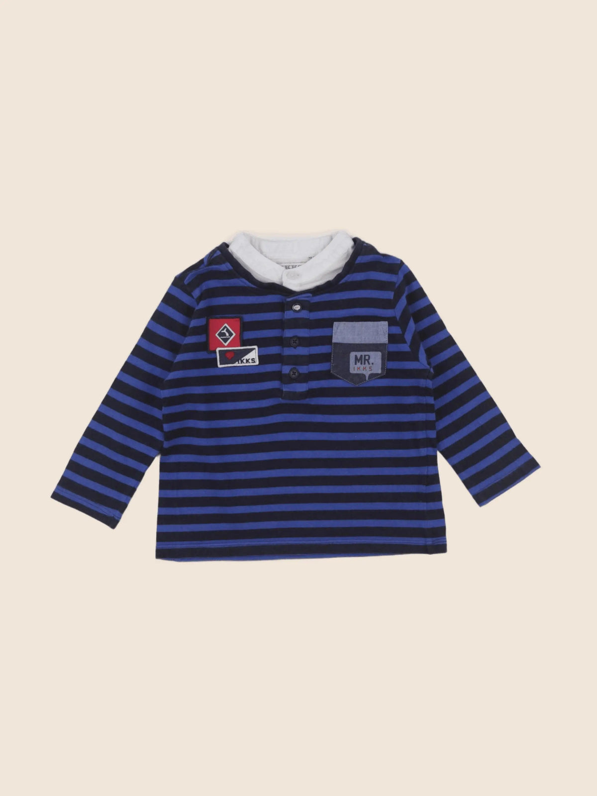 IKKS - tee-shirt bleu - 12 mois