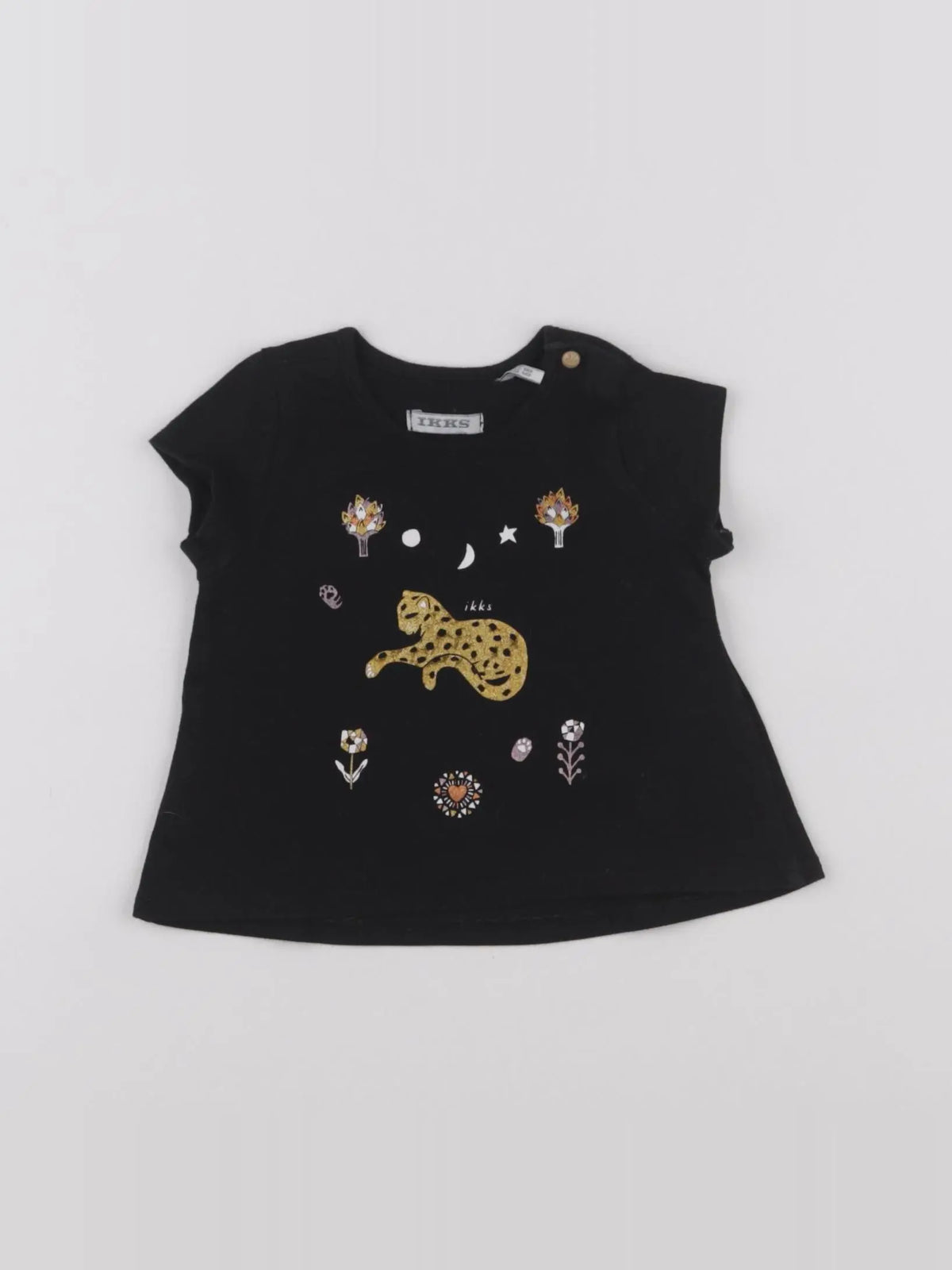 IKKS - tee-shirt noir, or - 6 mois