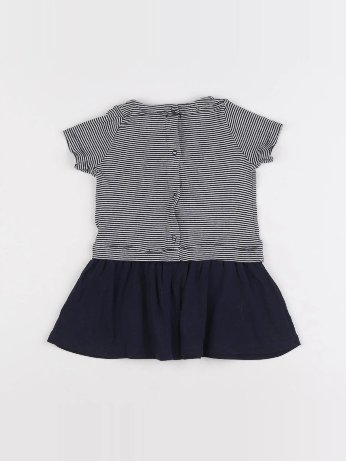 Petit Bateau - robe bleu - 12 mois