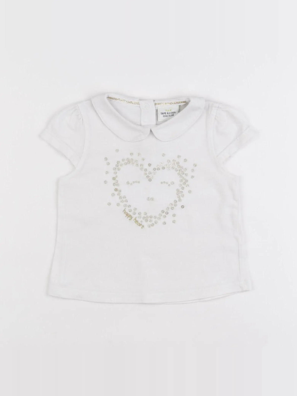 Tape à l'oeil - tee-shirt blanc - 12 mois