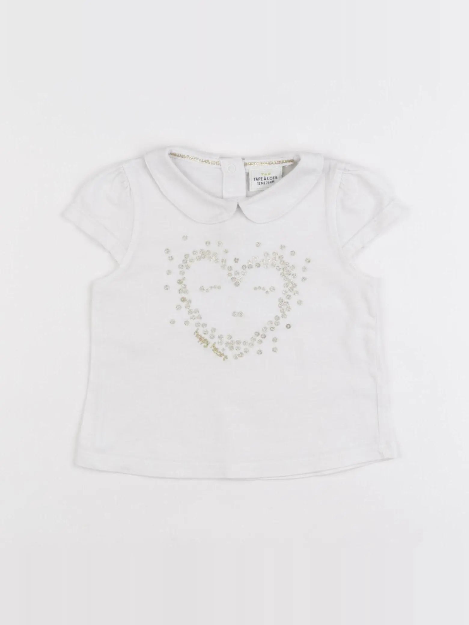Tape à l'oeil - tee-shirt blanc - 12 mois