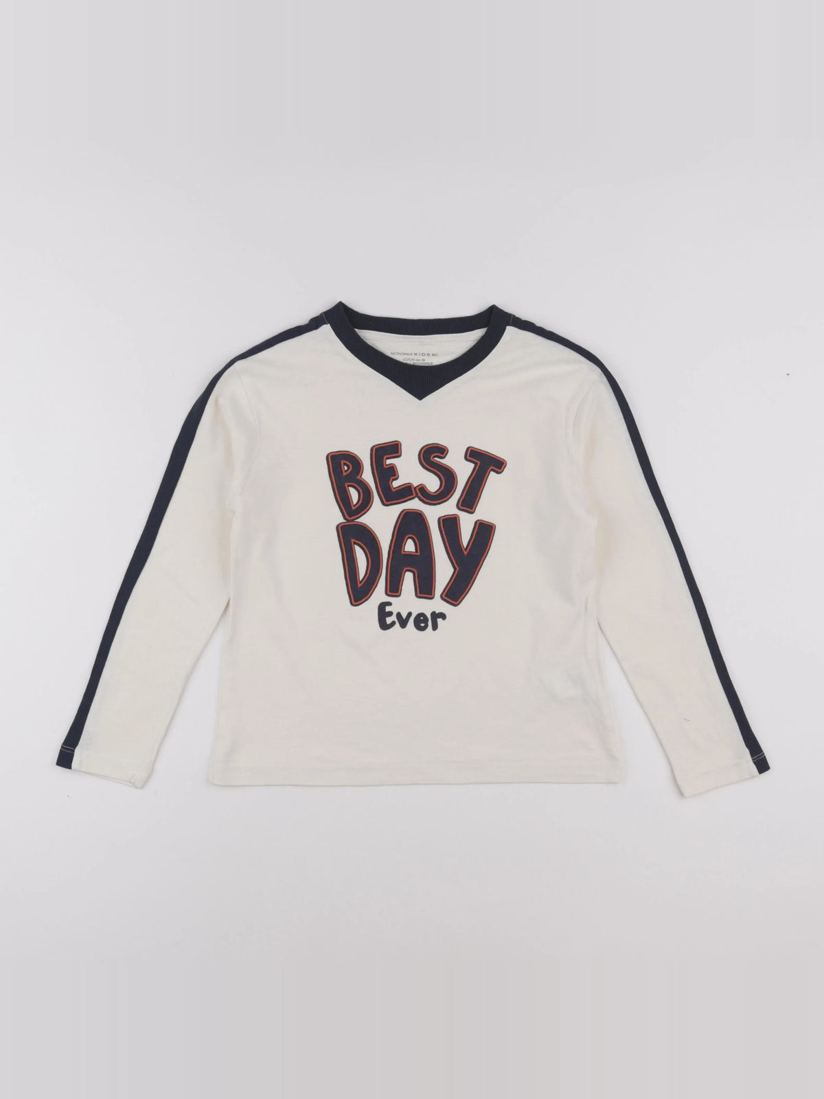 Monoprix - tee-shirt beige - 8 ans