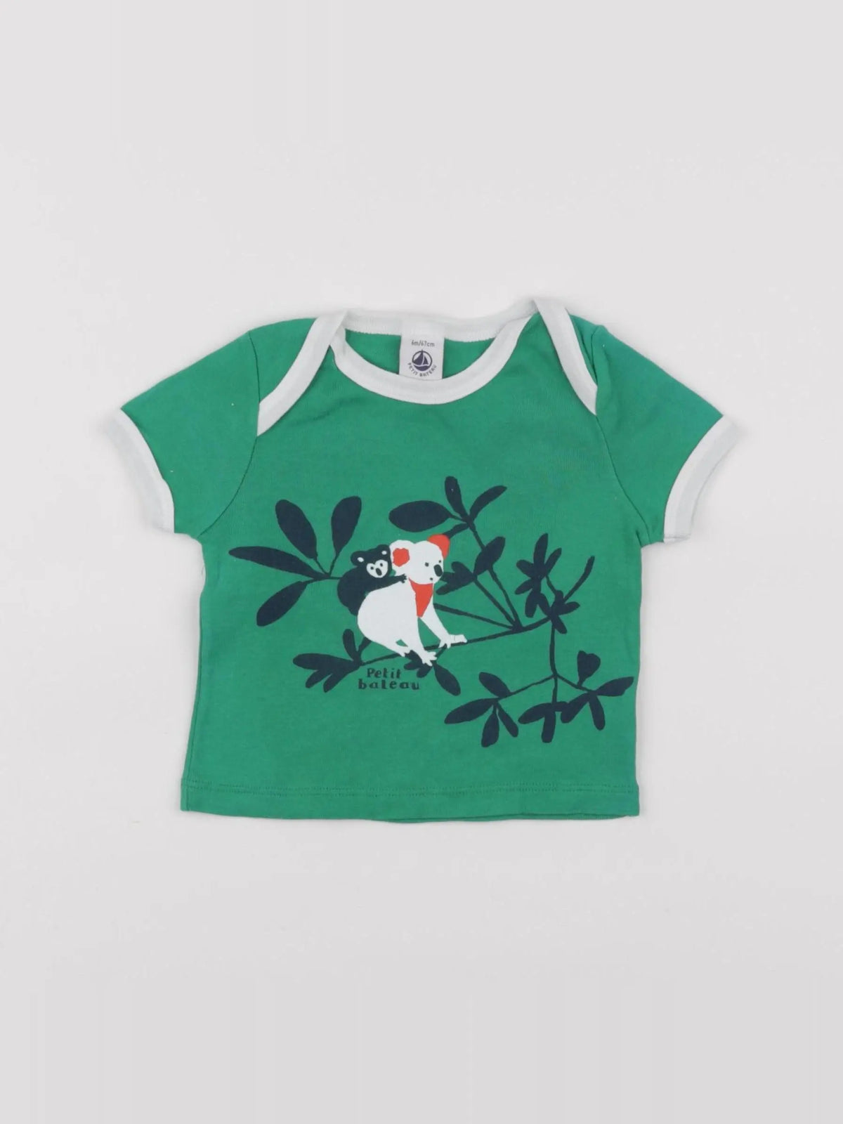 Petit Bateau - tee-shirt vert - 6 mois