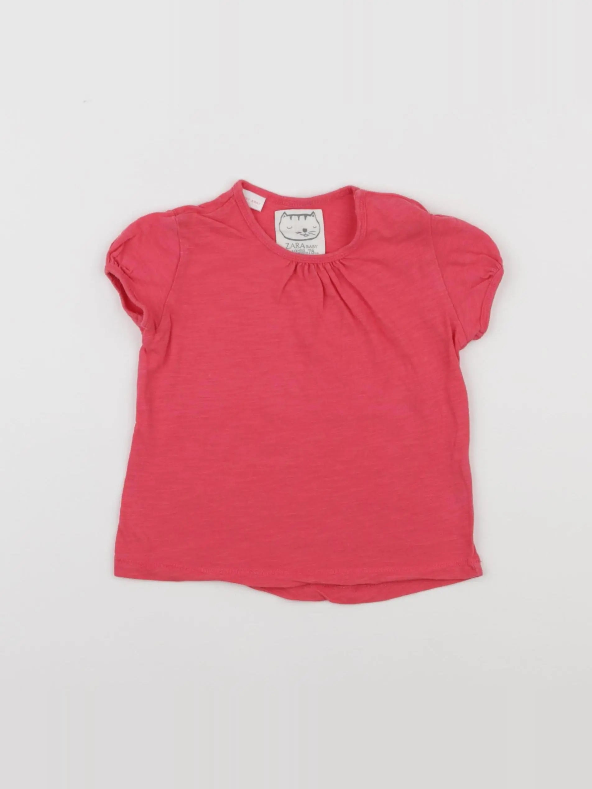 Zara - tee-shirt rose - 9/12 mois