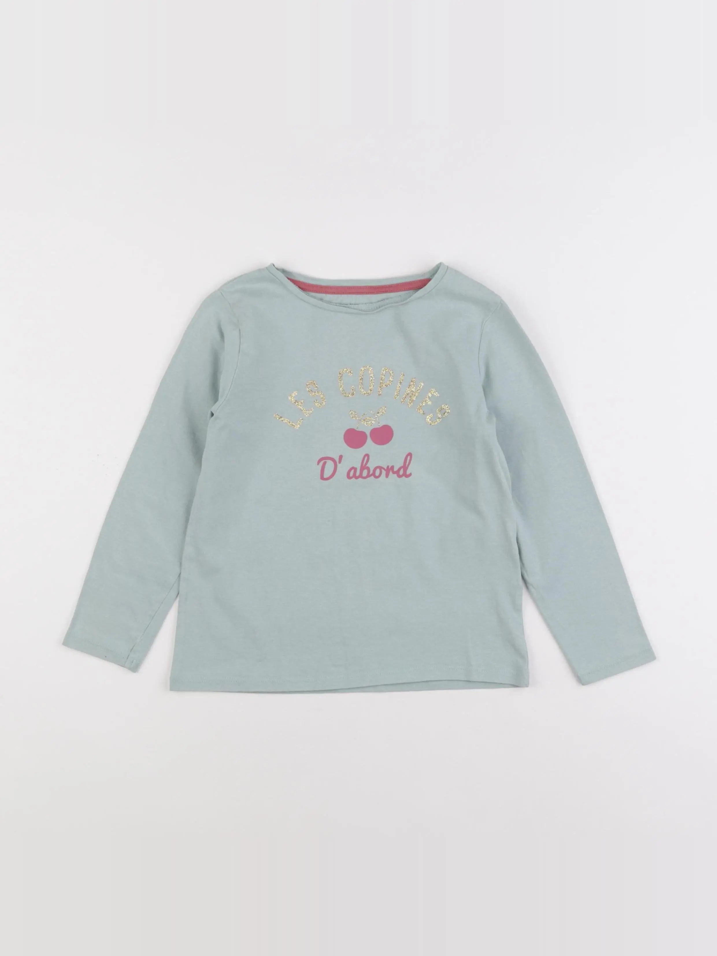 Vertbaudet - tee-shirt vert, or - 6 ans