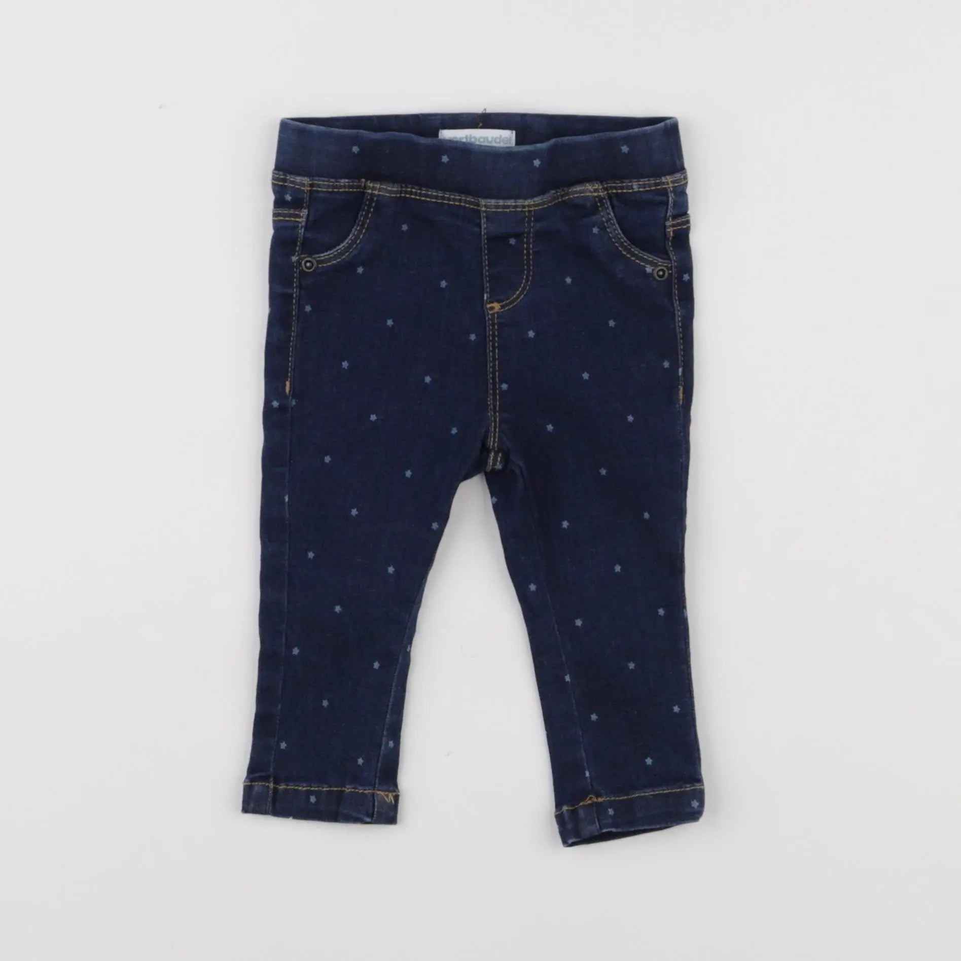 Vertbaudet - jegging bleu - 6 mois