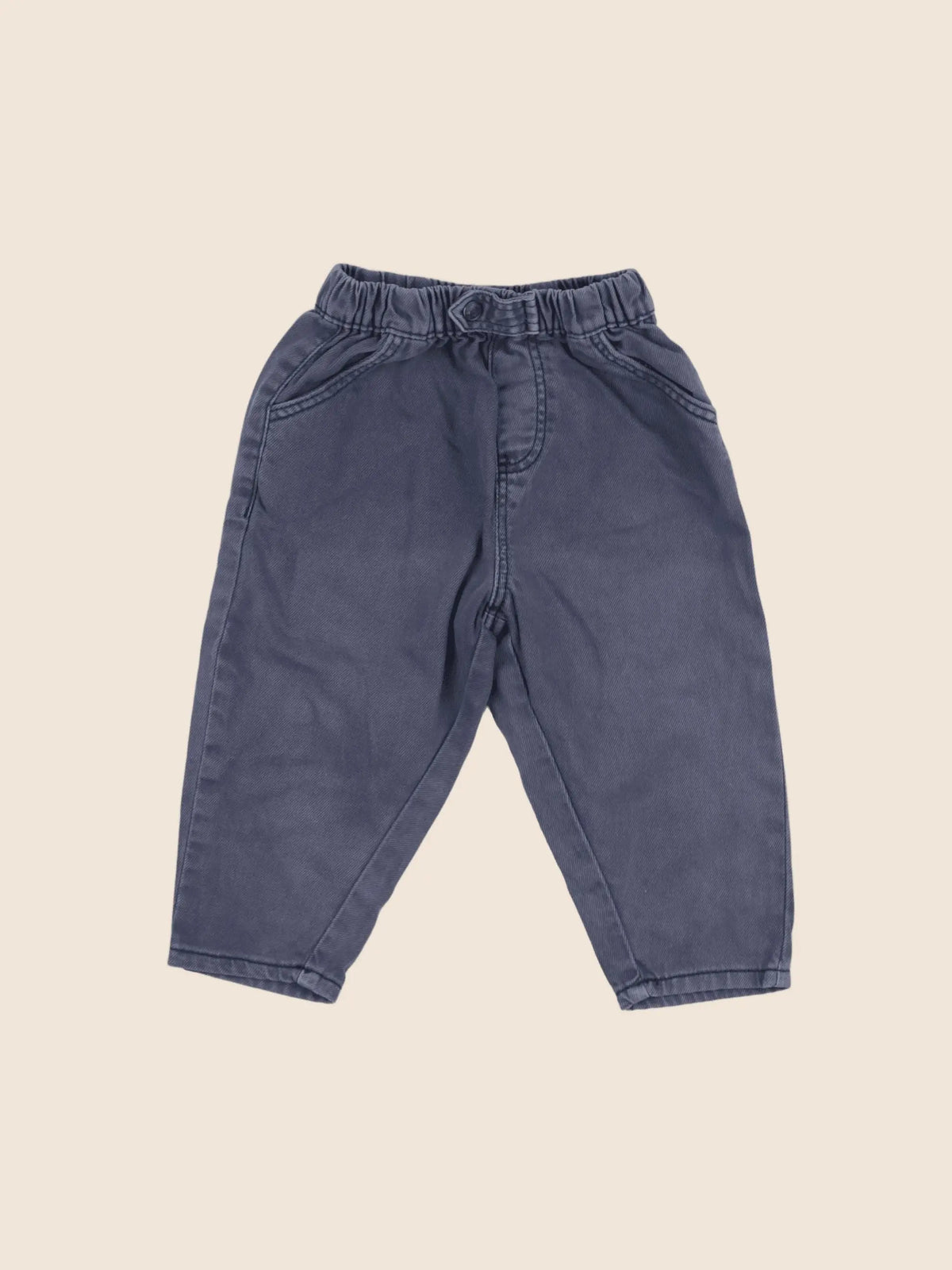 Vertbaudet - pantalon bleu - 12 mois
