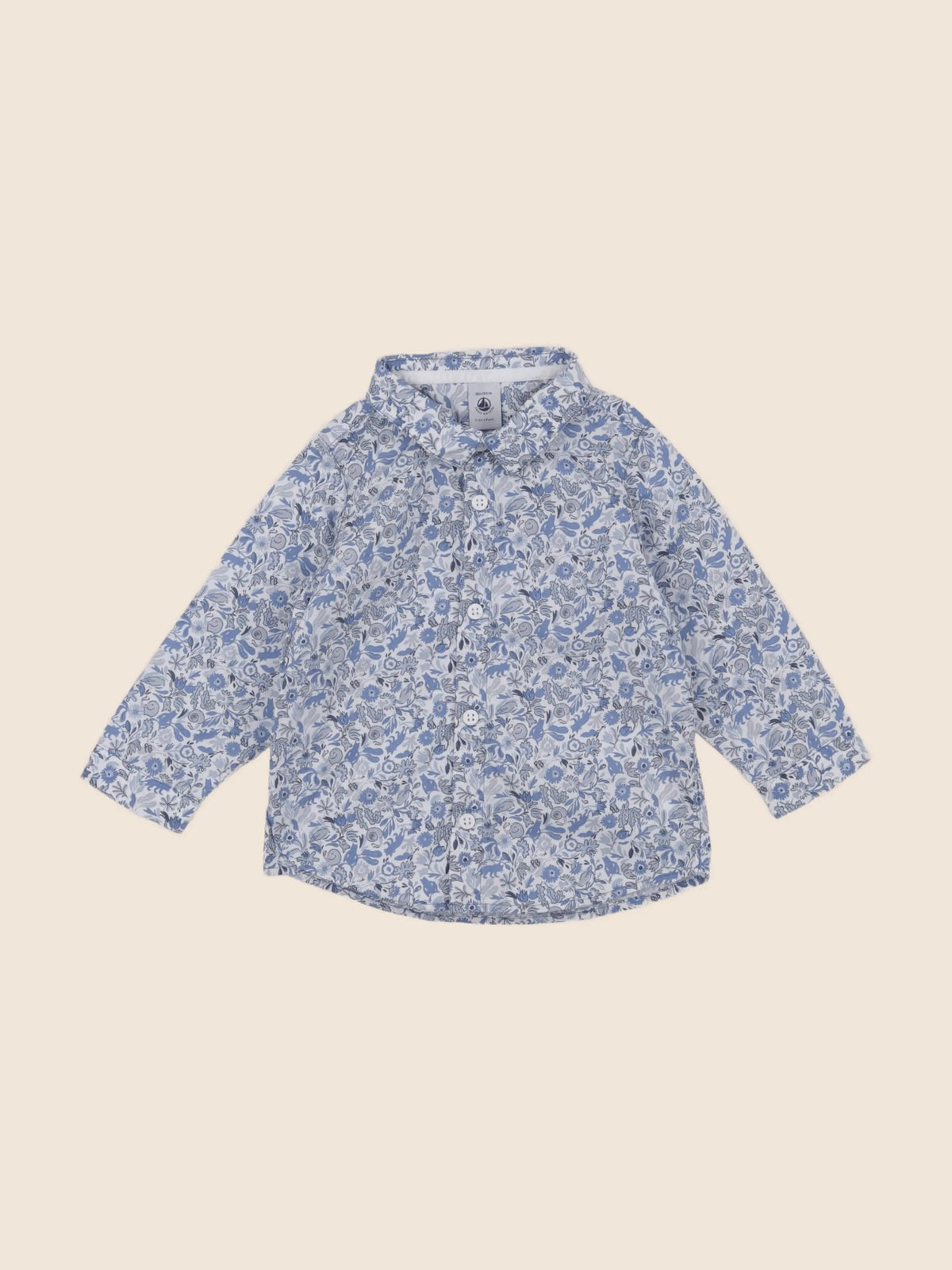 Petit Bateau - chemise bleu - 18 mois