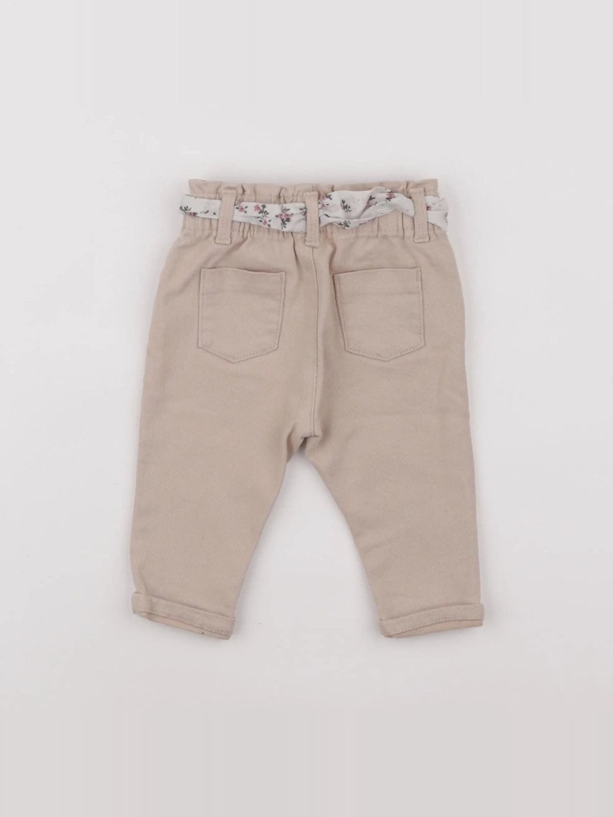 Vertbaudet - jean beige - 9 mois