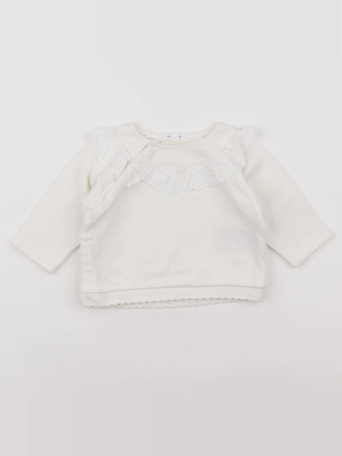 Vertbaudet - sweat beige - 6 mois