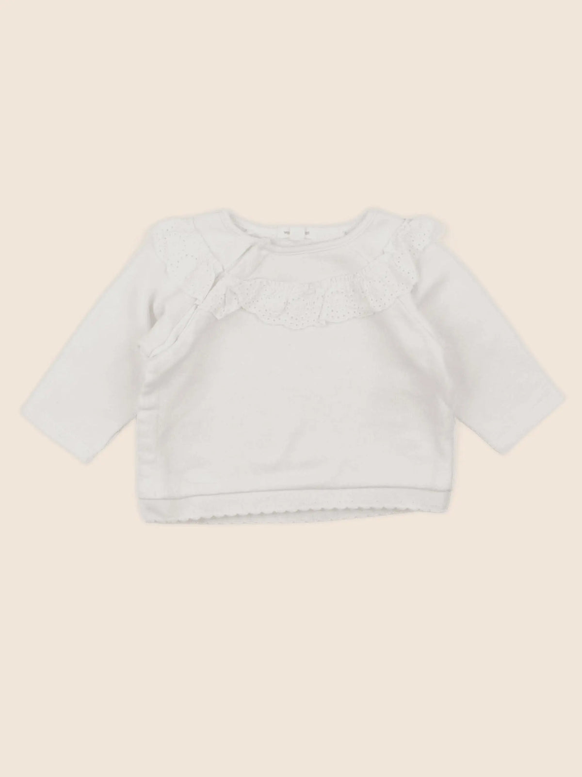 Vertbaudet - sweat beige - 6 mois