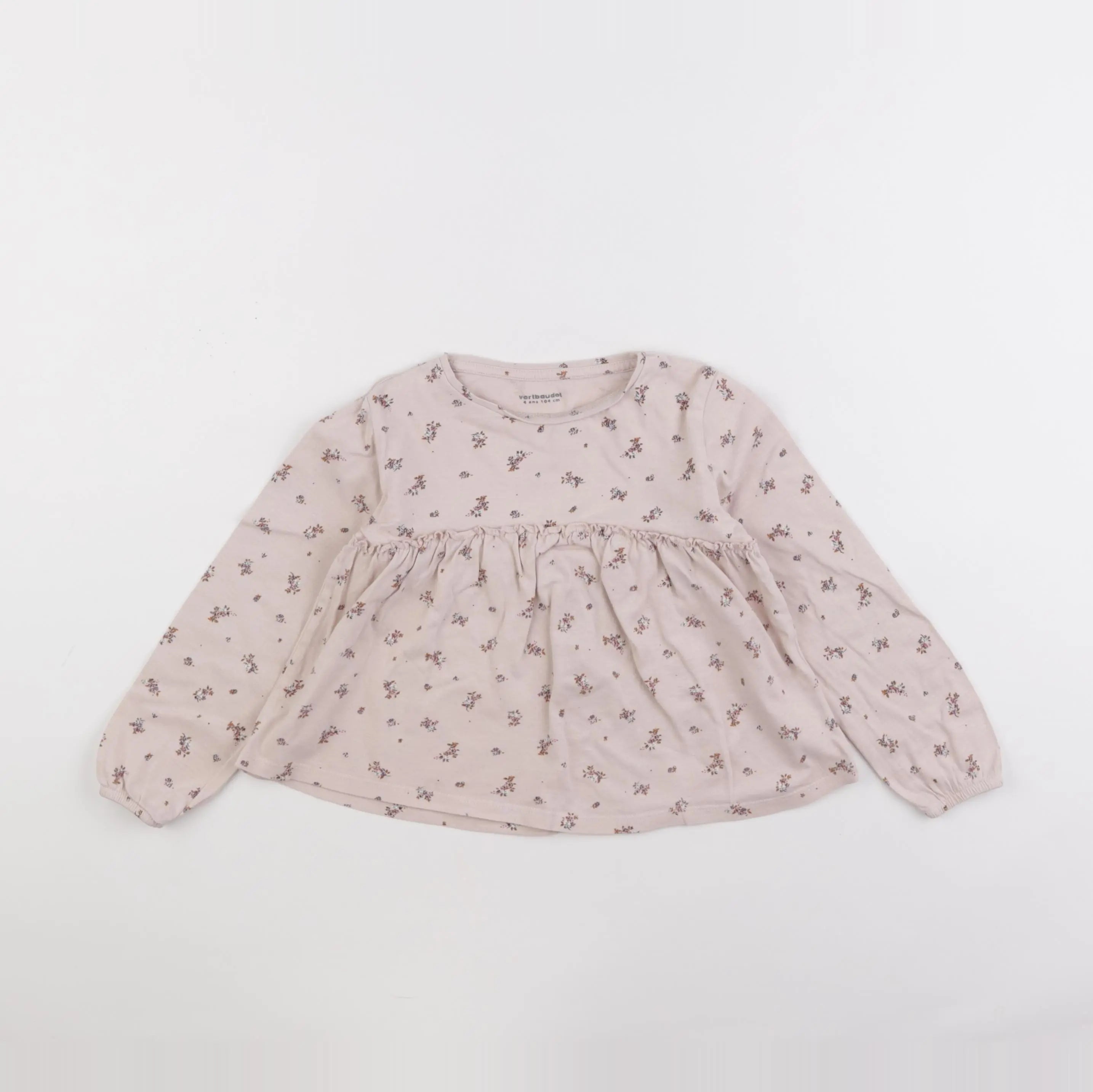 Vertbaudet - tee-shirt rose - 4 ans