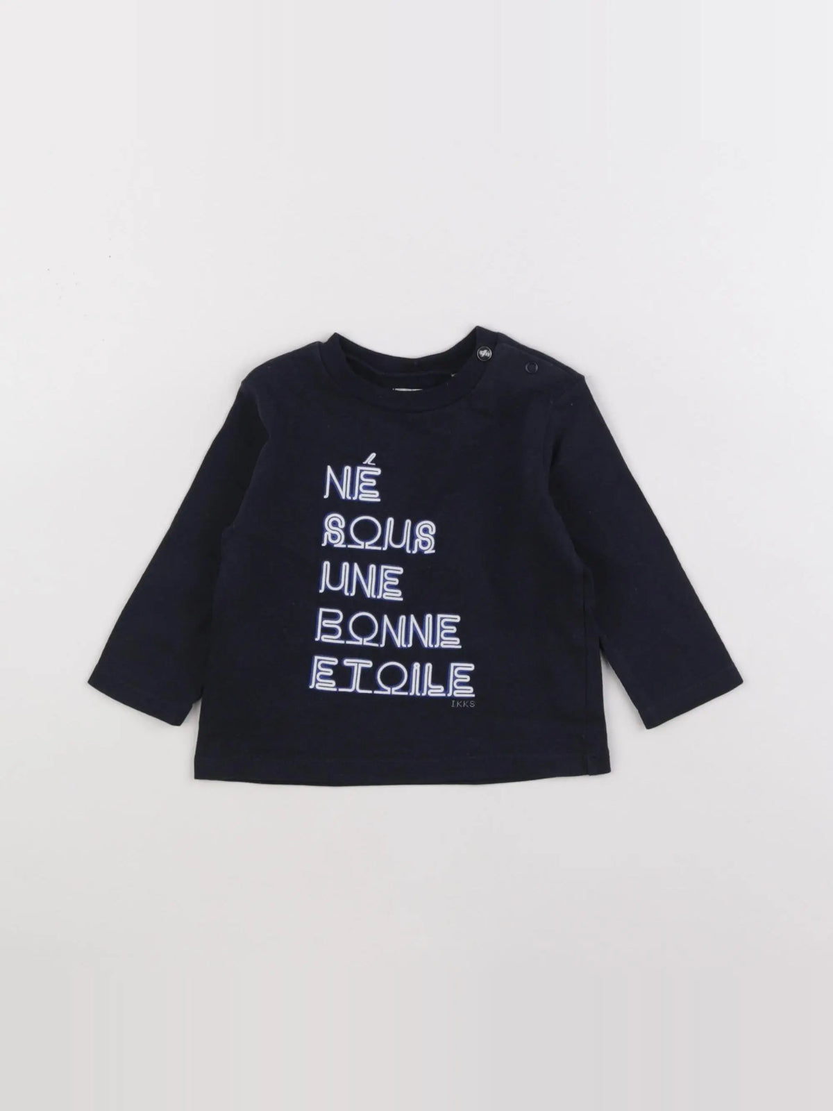IKKS - tee-shirt bleu - 6 mois