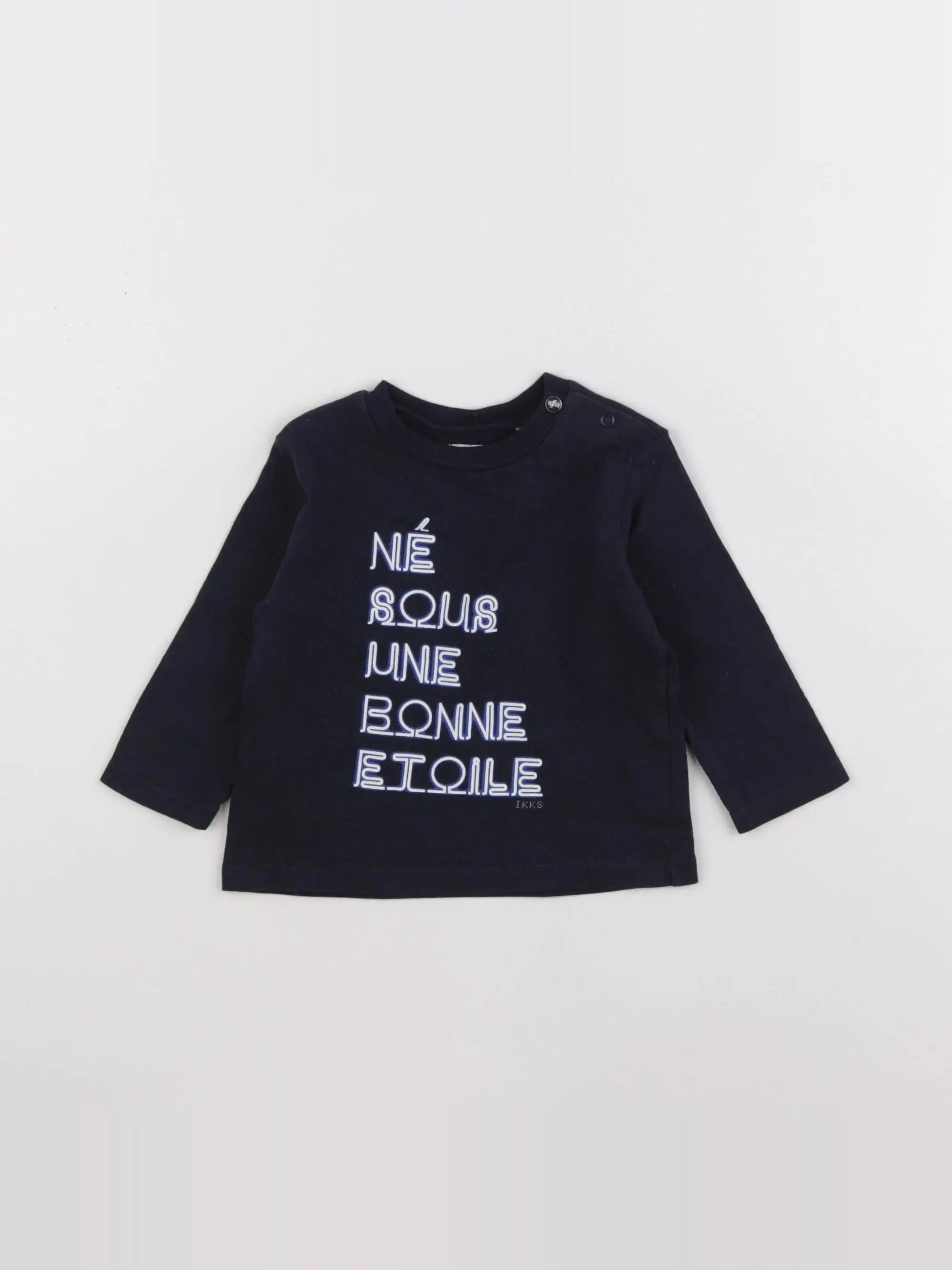 IKKS - tee-shirt bleu - 6 mois