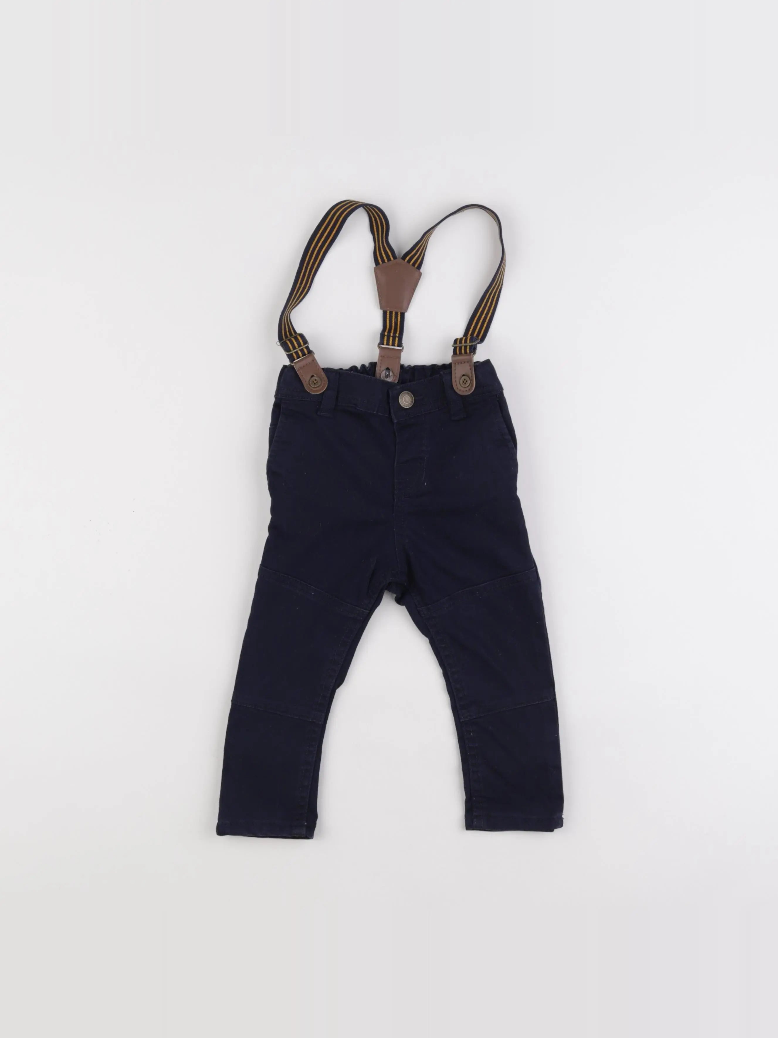 H&M - pantalon bleu - 9/12 mois