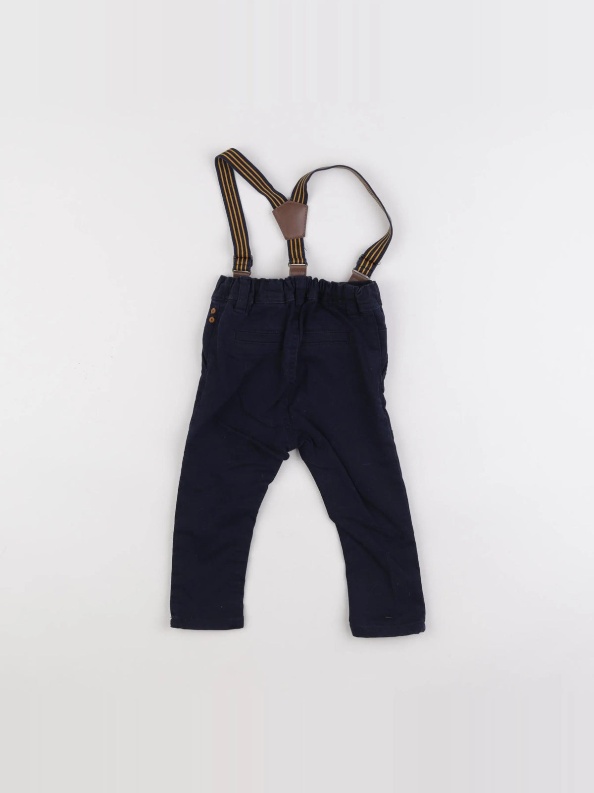 H&M - pantalon bleu - 9/12 mois