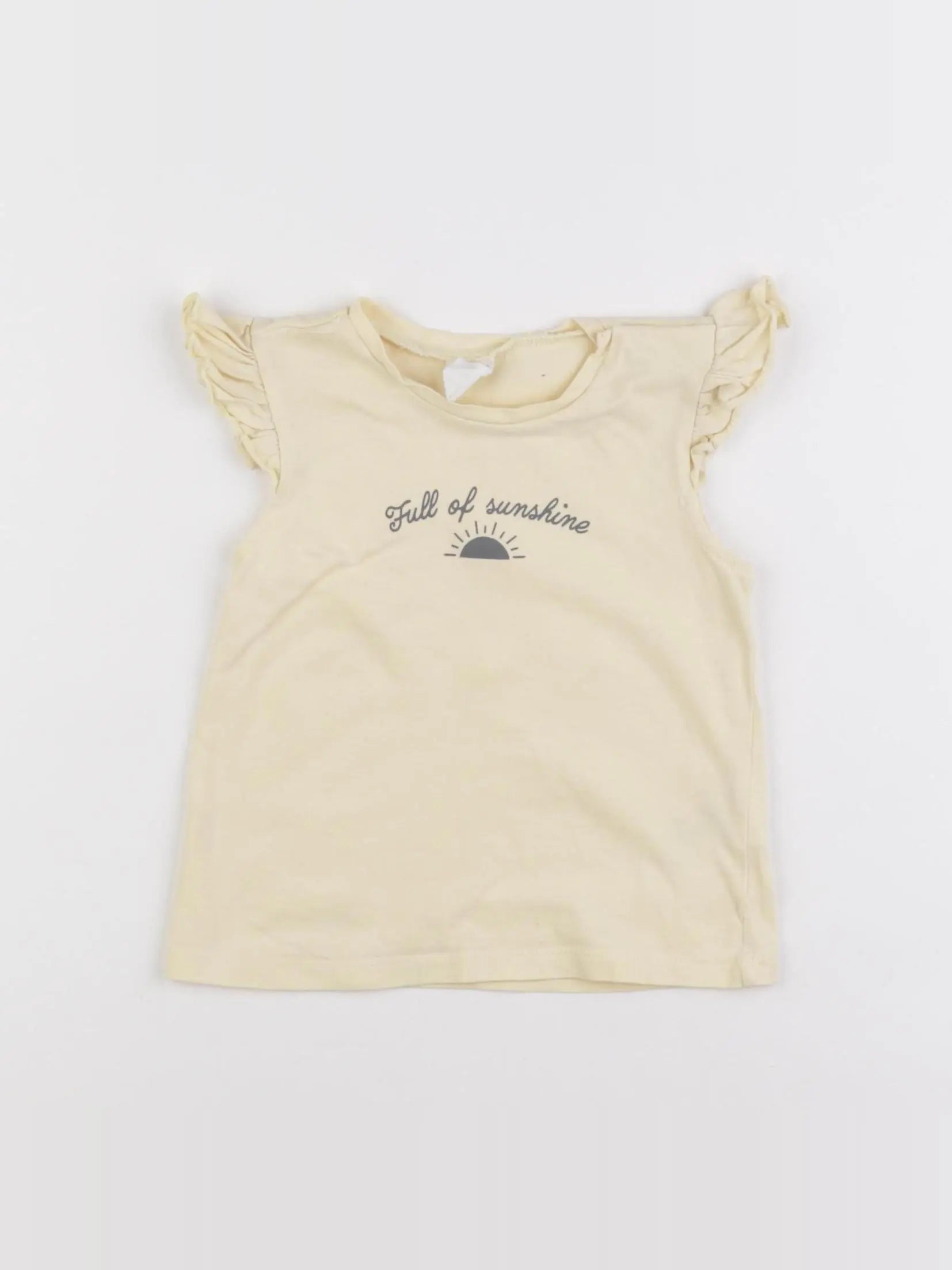 H&M - tee-shirt jaune - 9/12 mois