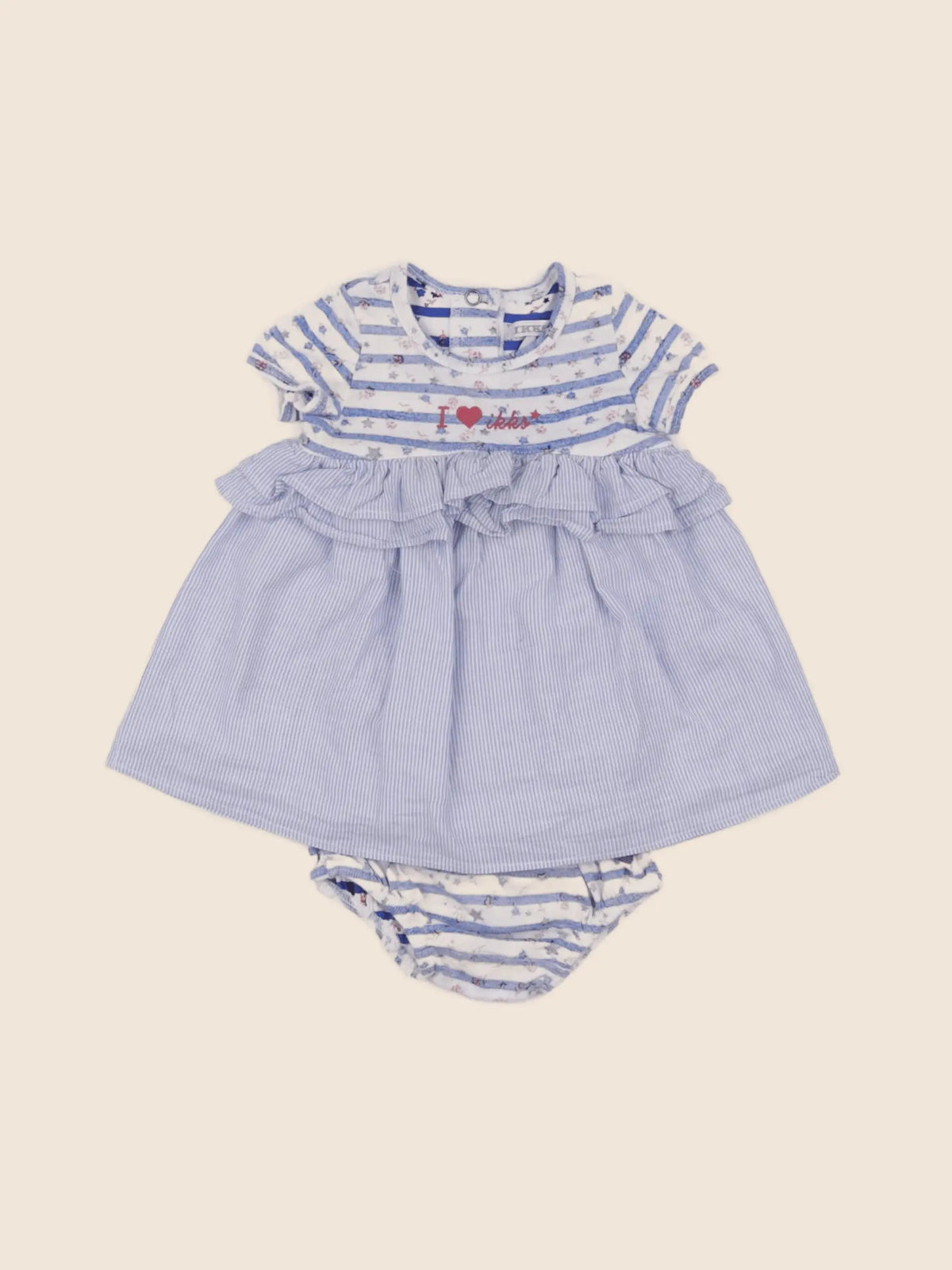IKKS - robe bleu - 3 mois