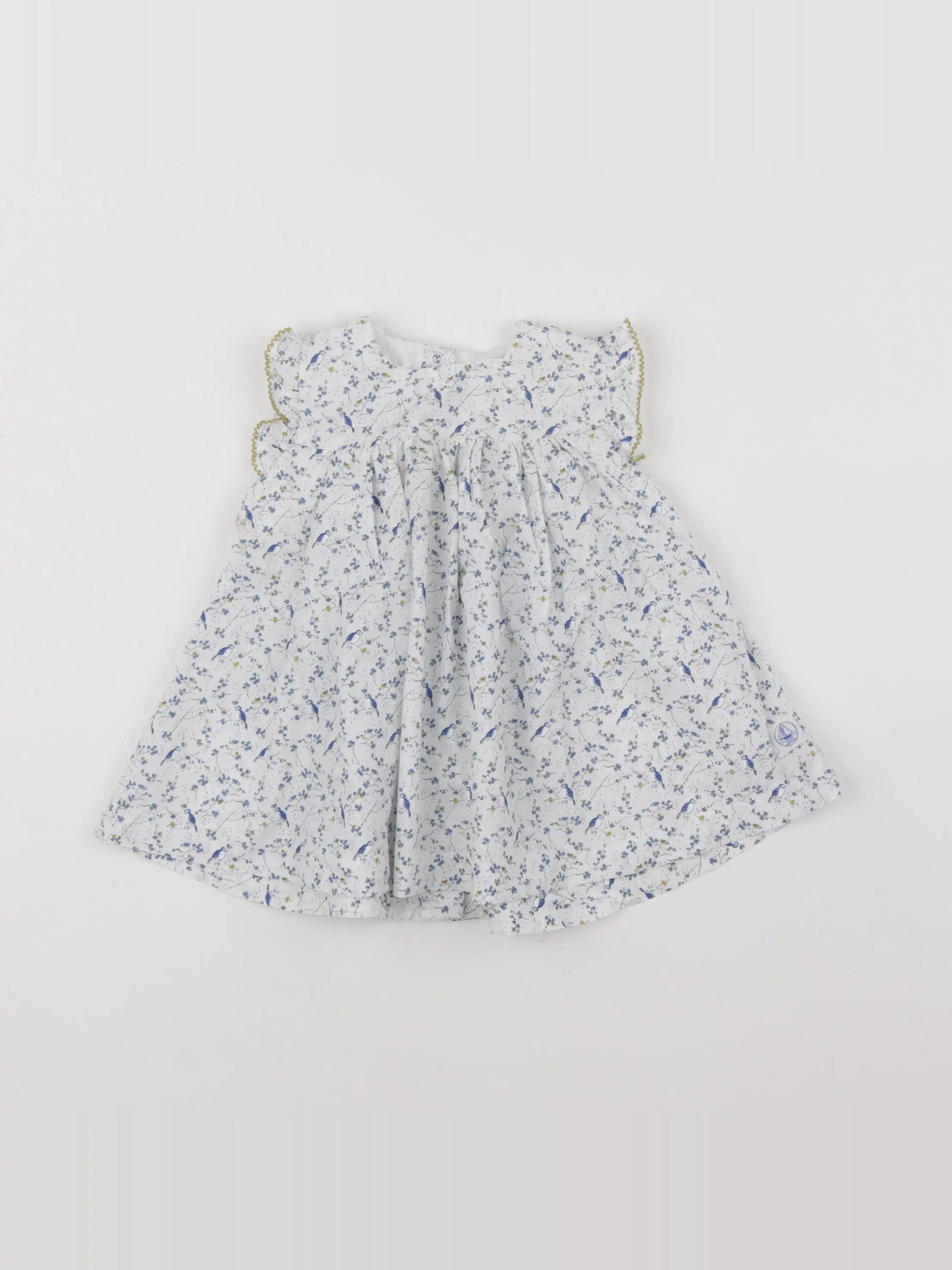 Petit Bateau - robe bleu - 6 mois
