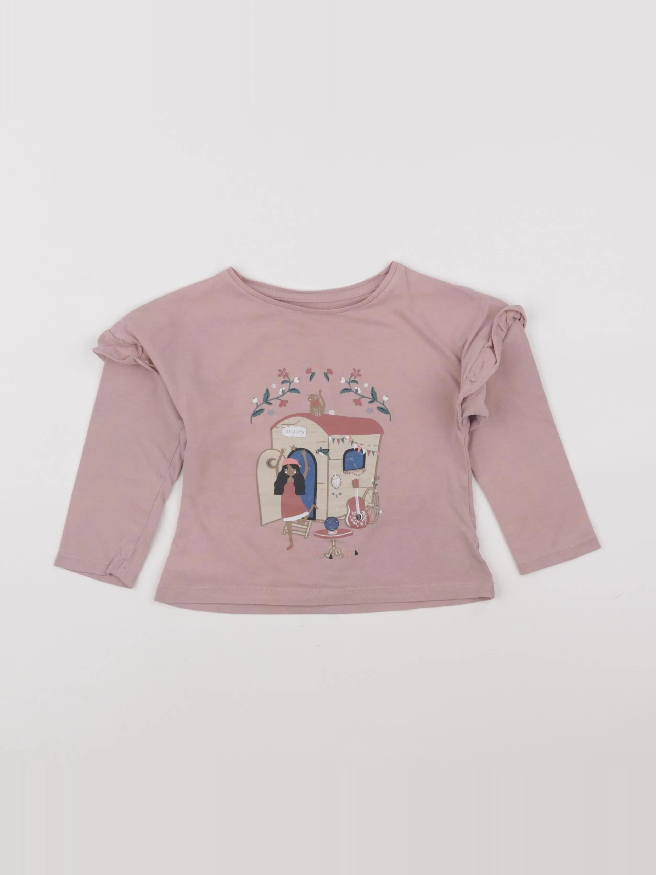 Vertbaudet - tee-shirt rose - 3 ans