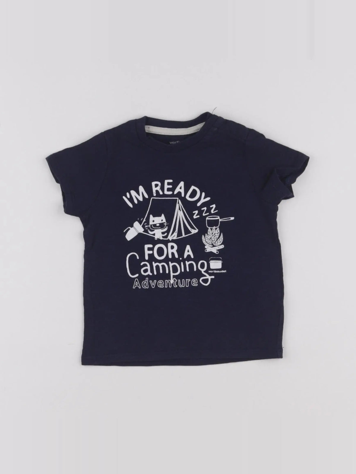 Vertbaudet - tee-shirt bleu - 6 mois