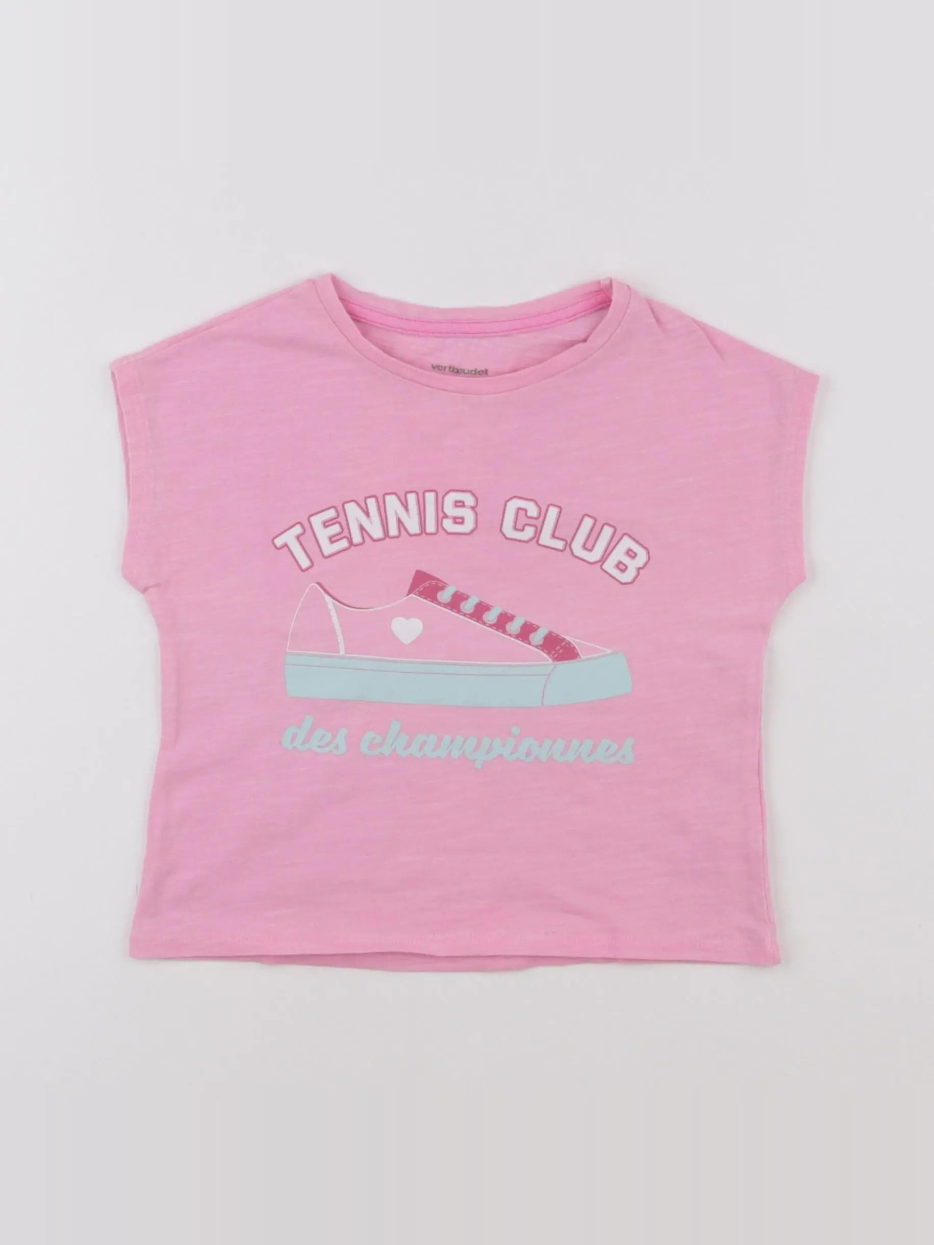 Vertbaudet - tee-shirt rose - 4 ans