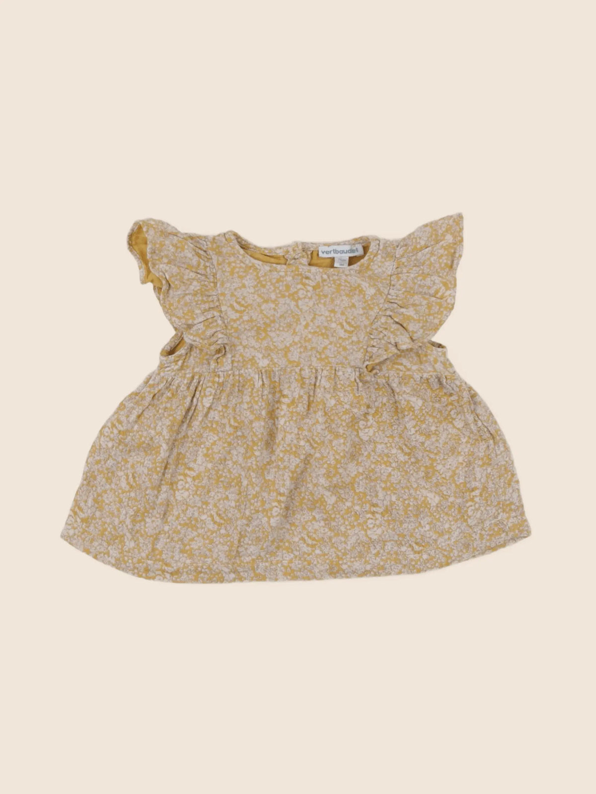 Vertbaudet - blouse jaune - 9 mois