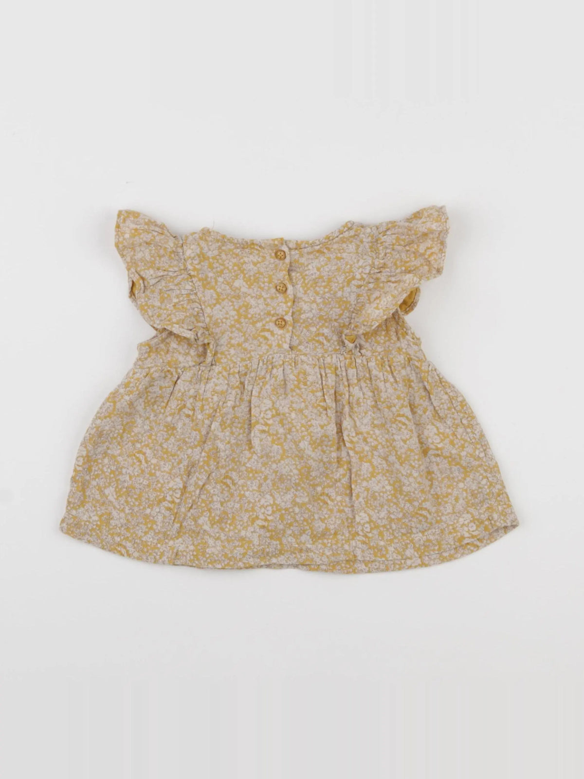 Vertbaudet - blouse jaune - 9 mois
