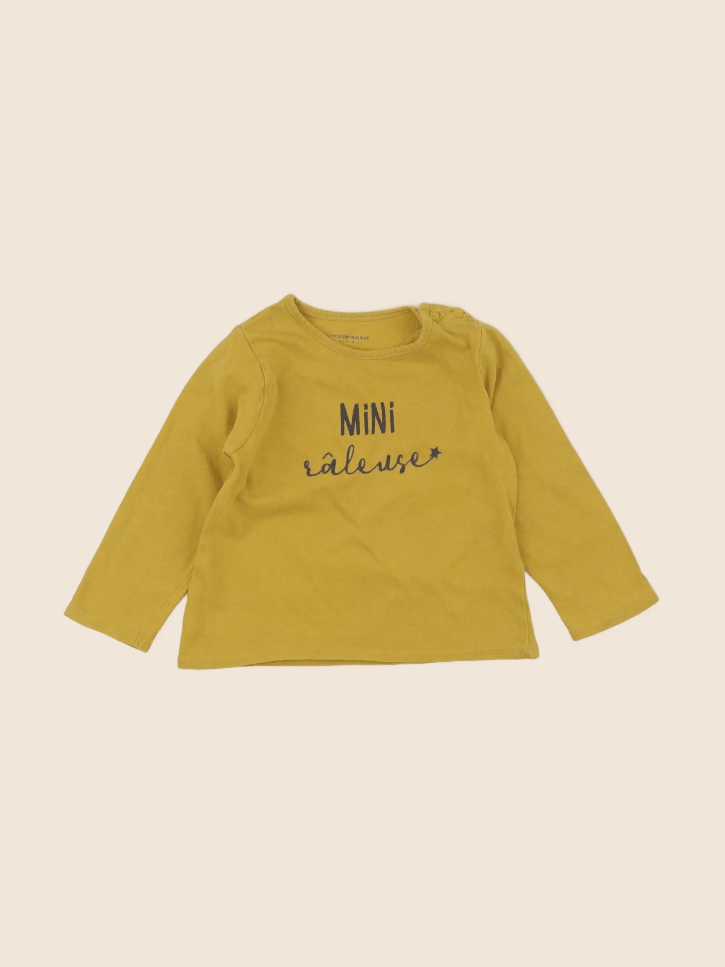 Vertbaudet - tee-shirt jaune - 18 mois