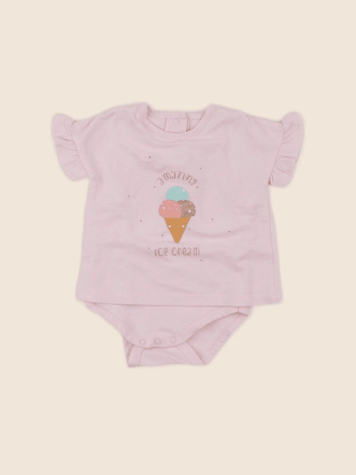 Vertbaudet - body tee-shirt rose - 3 mois