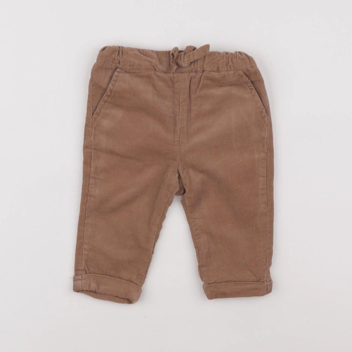 Vertbaudet - pantalon doublé marron - 6 mois