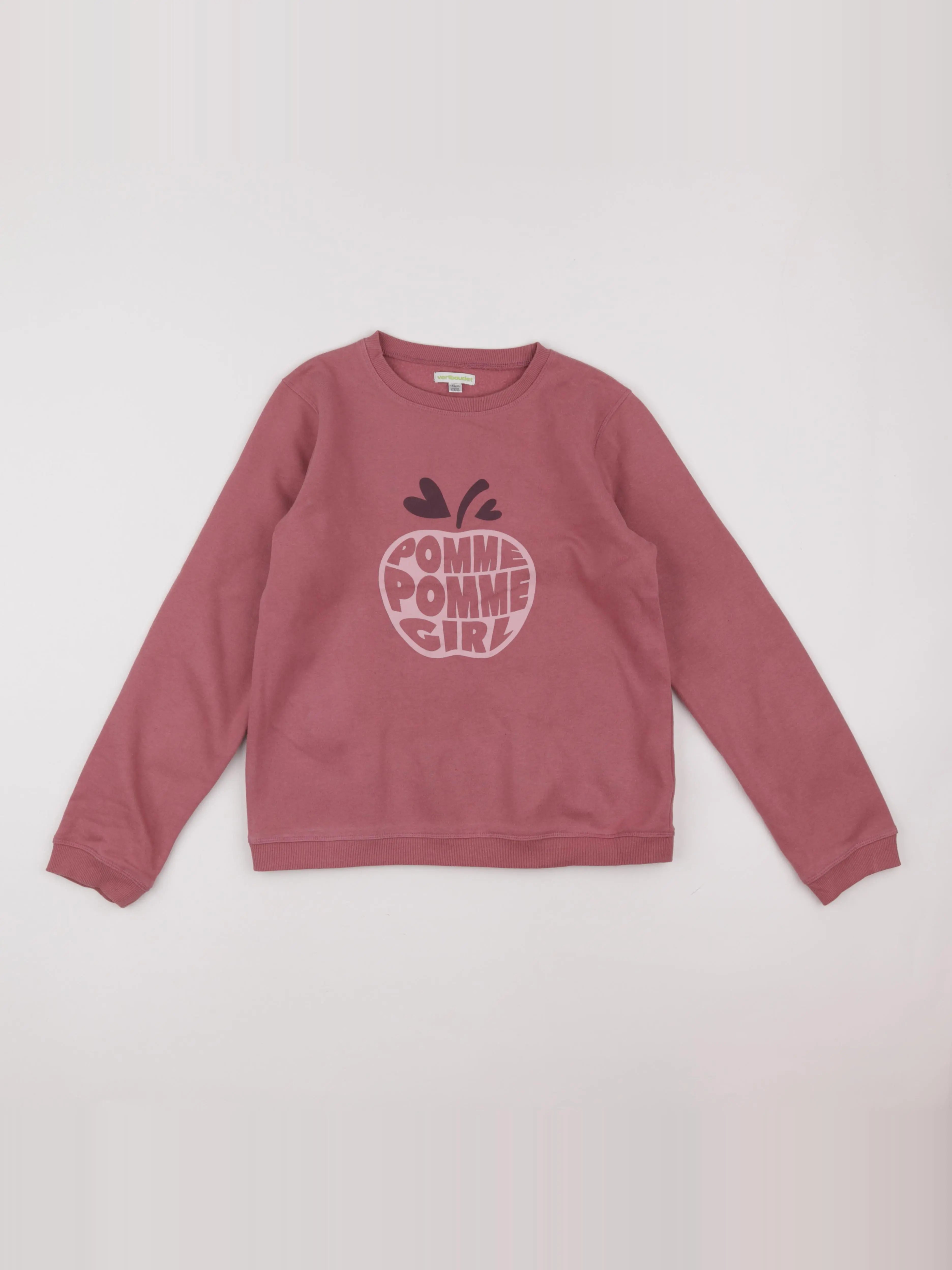 Vertbaudet - sweat rose - 12 ans