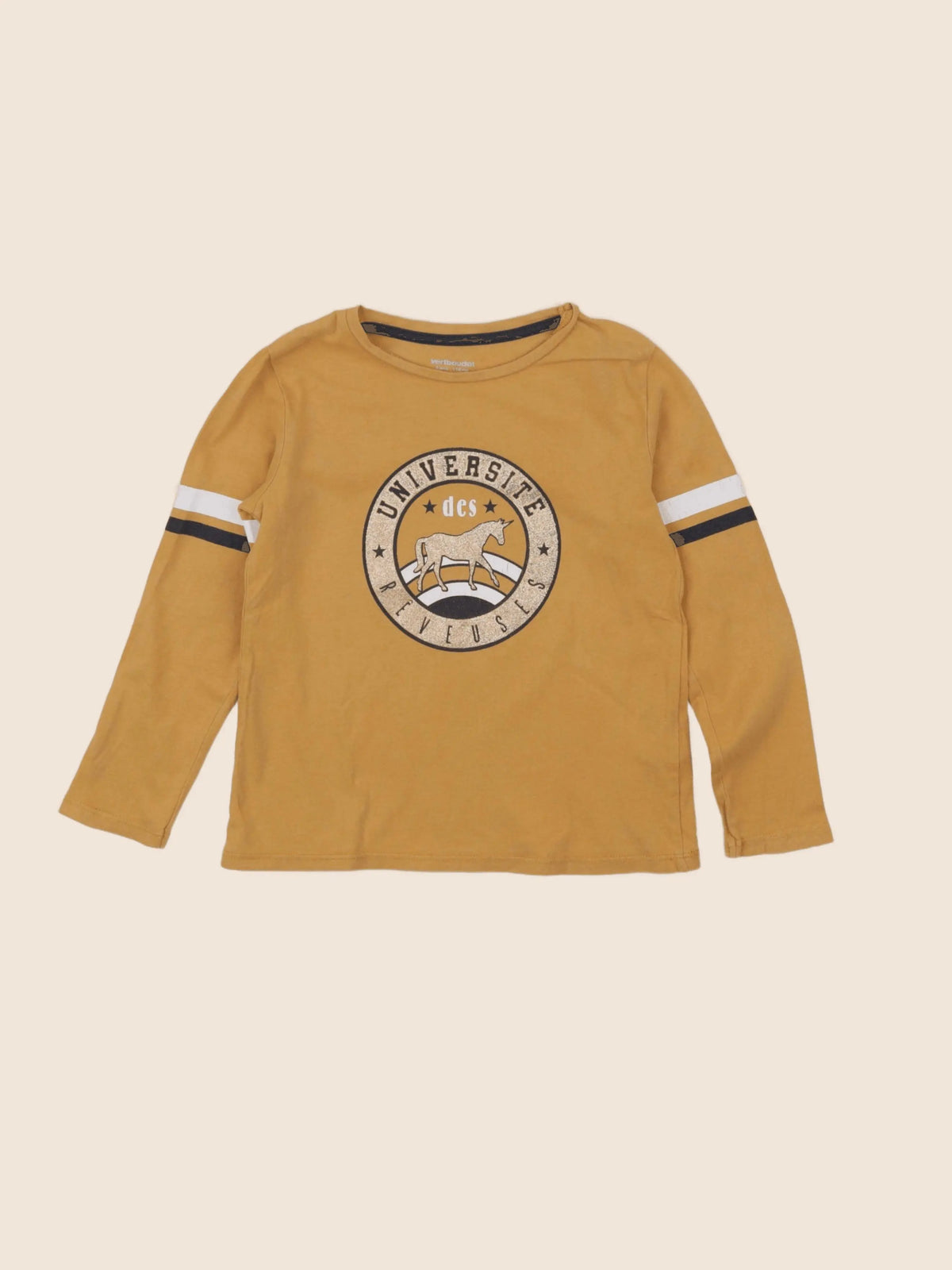Vertbaudet - tee-shirt jaune, or - 5 ans