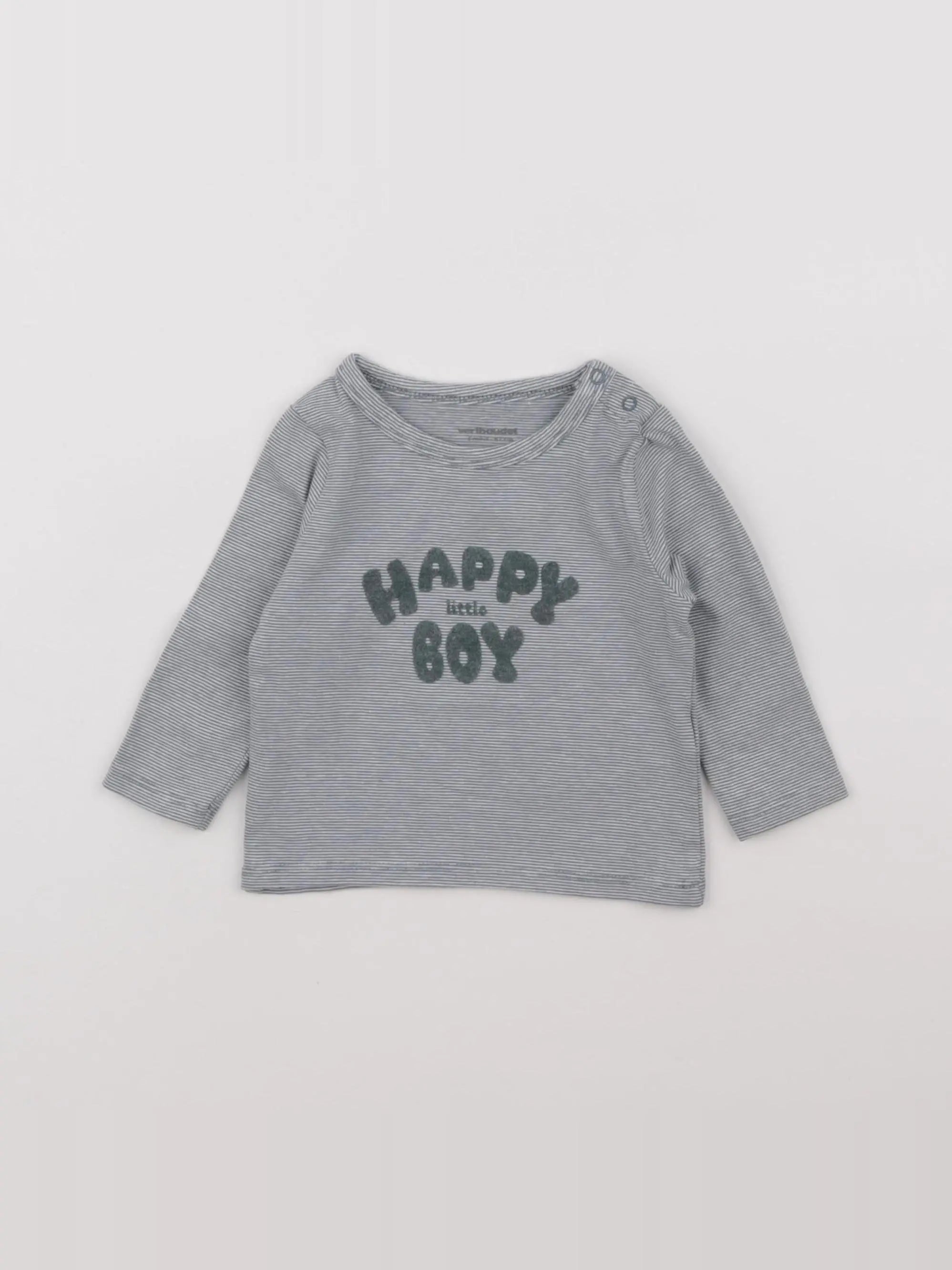 Vertbaudet - tee-shirt gris - 6 mois