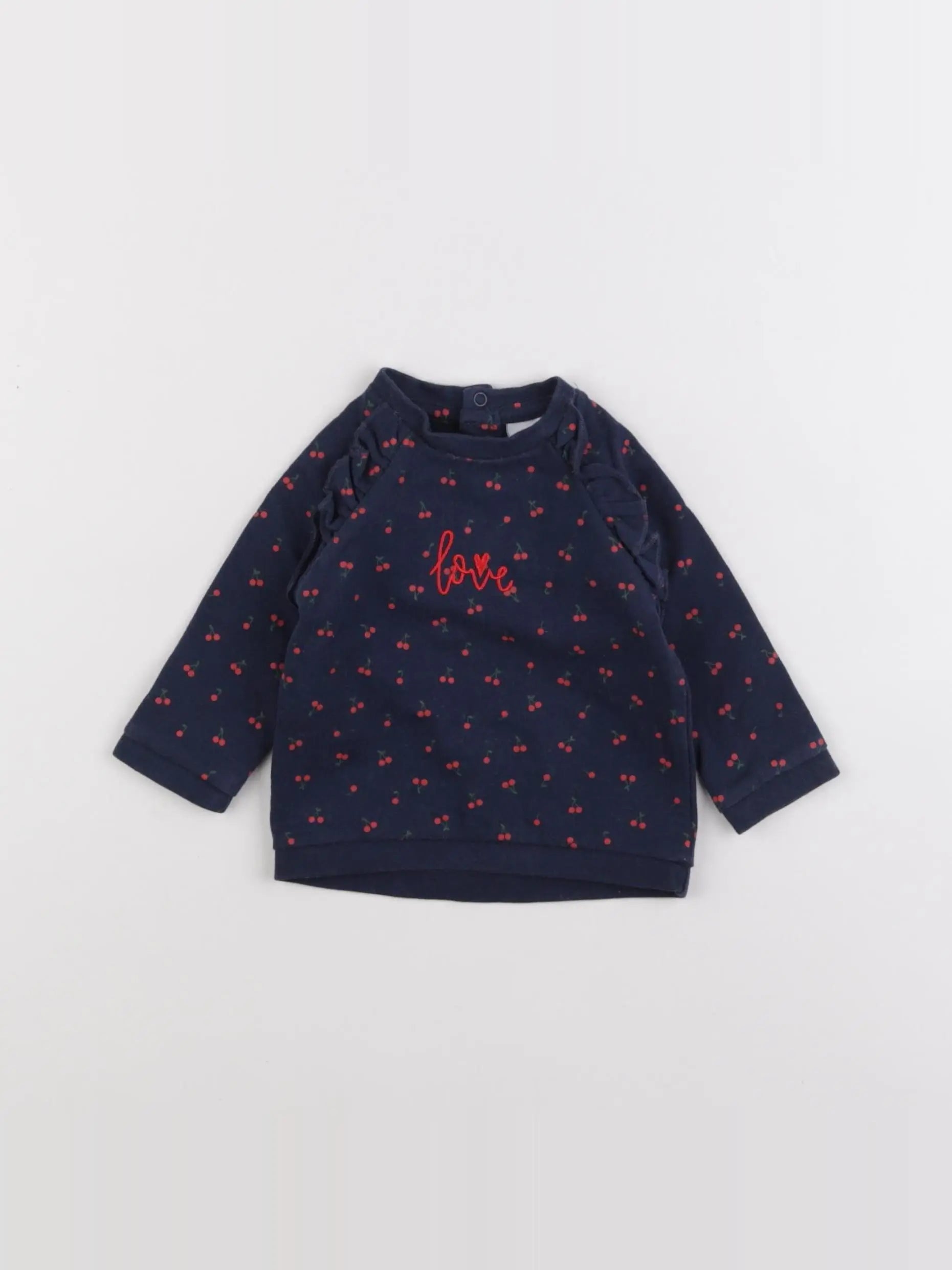 Vertbaudet - sweat bleu - 3 mois