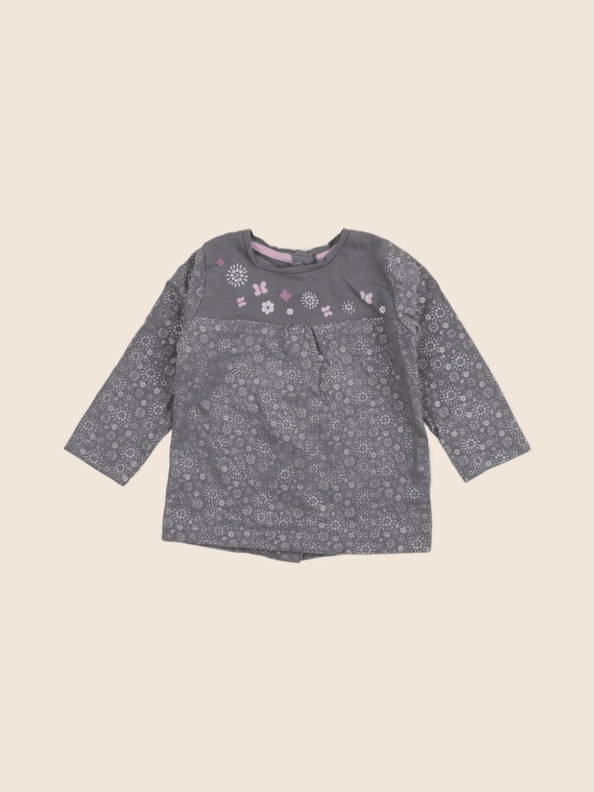 Vertbaudet - tee-shirt gris - 6 mois