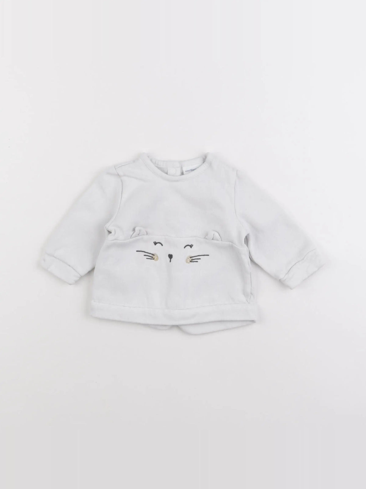 Vertbaudet - sweat gris - 3 mois