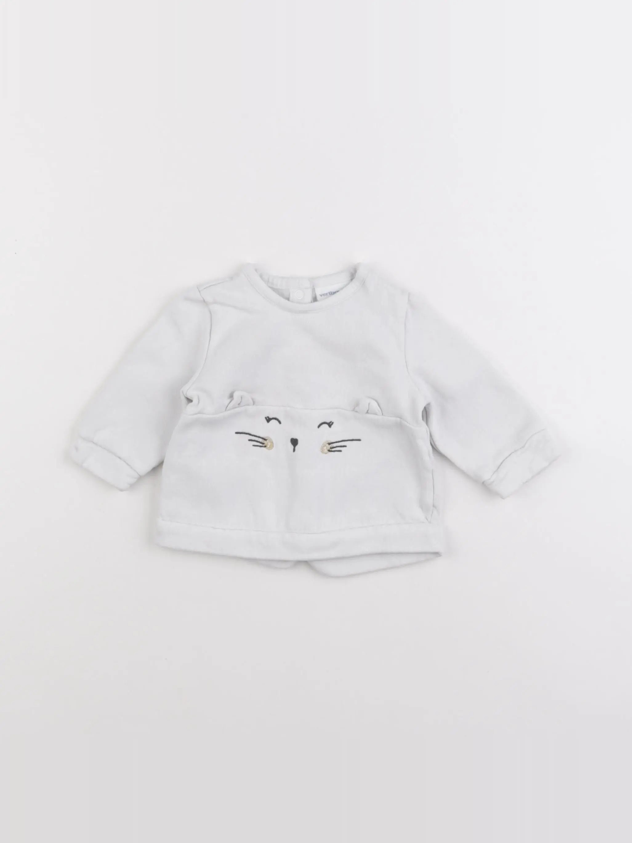 Vertbaudet - sweat gris - 3 mois