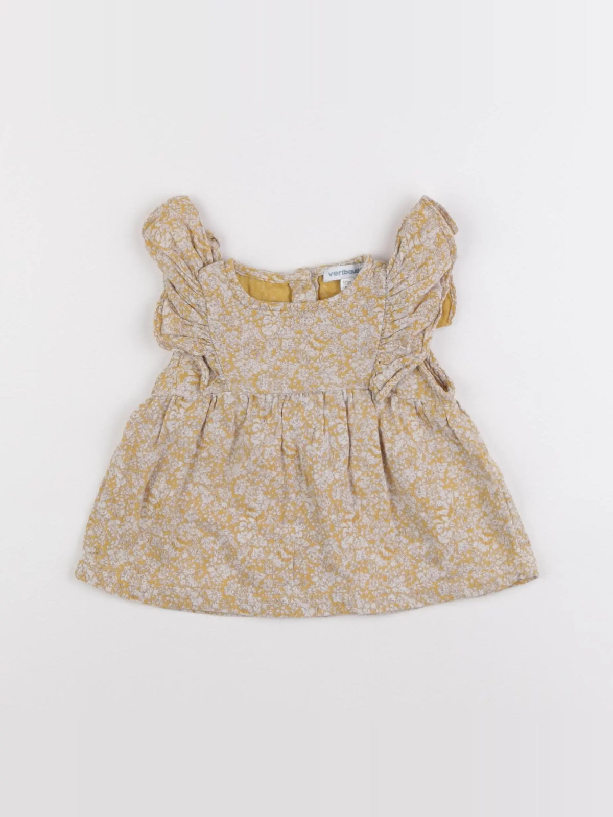 Vertbaudet - blouse jaune - 6 mois