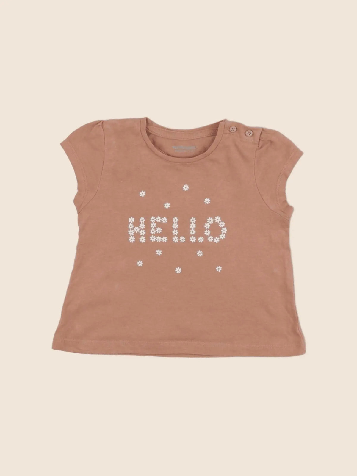 Vertbaudet - tee-shirt marron - 9 mois