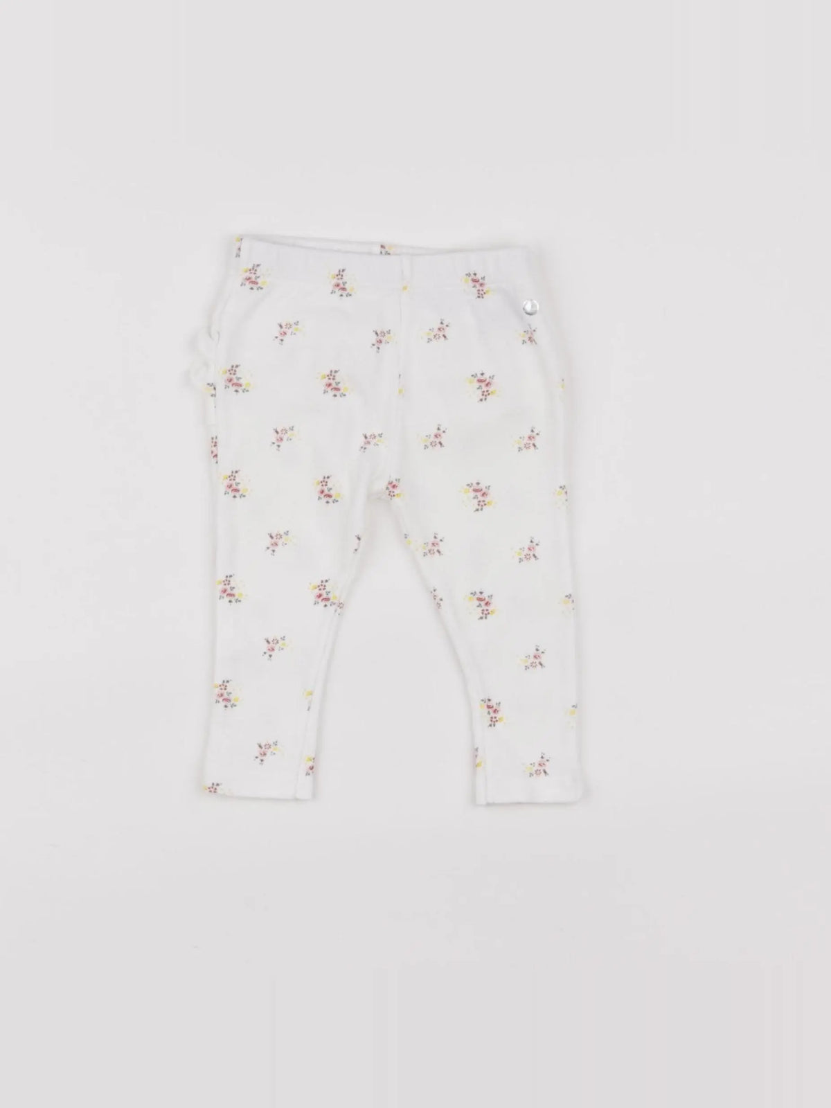 Petit Bateau - legging volants au dos blanc - 6 mois