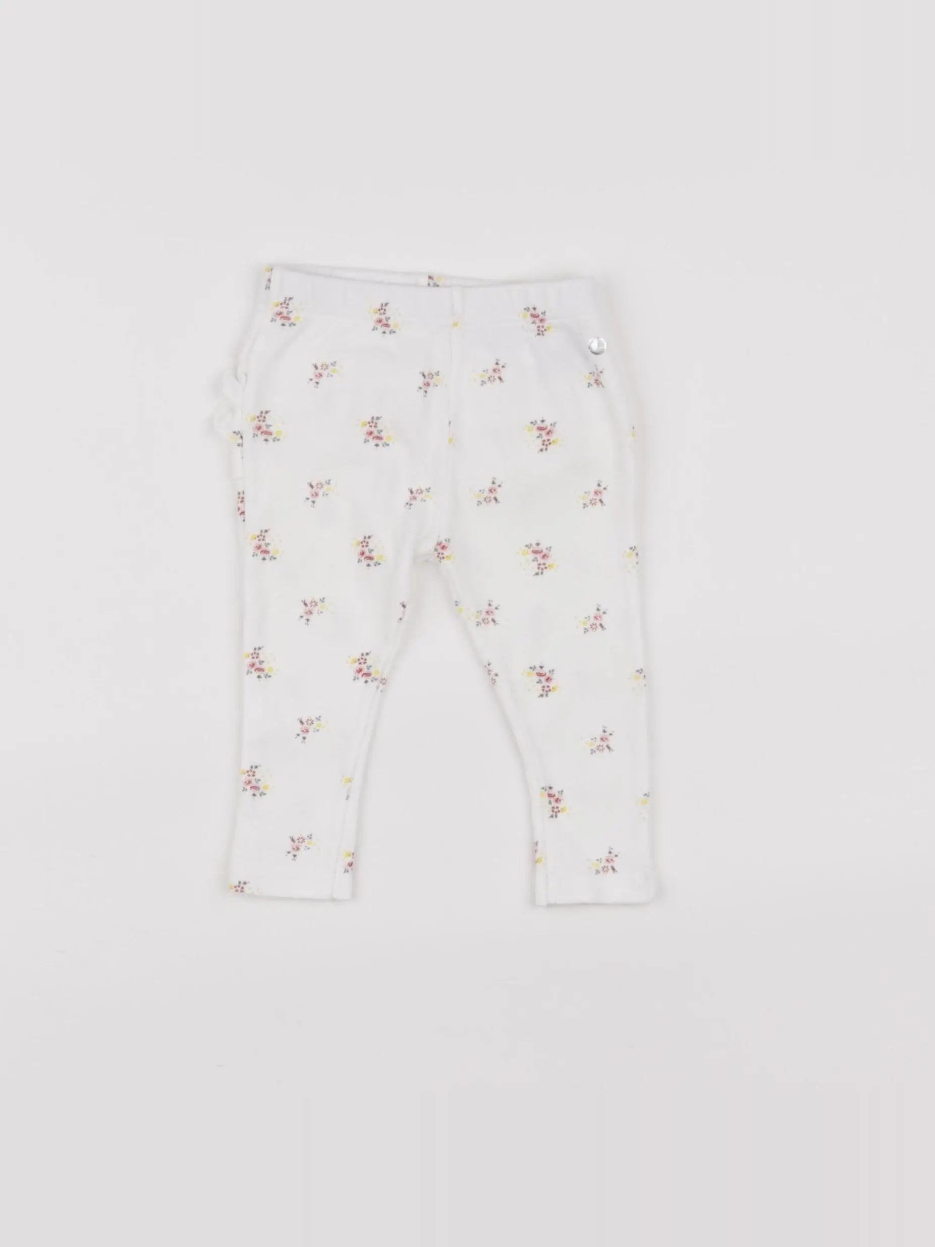 Petit Bateau - legging volants au dos blanc - 6 mois