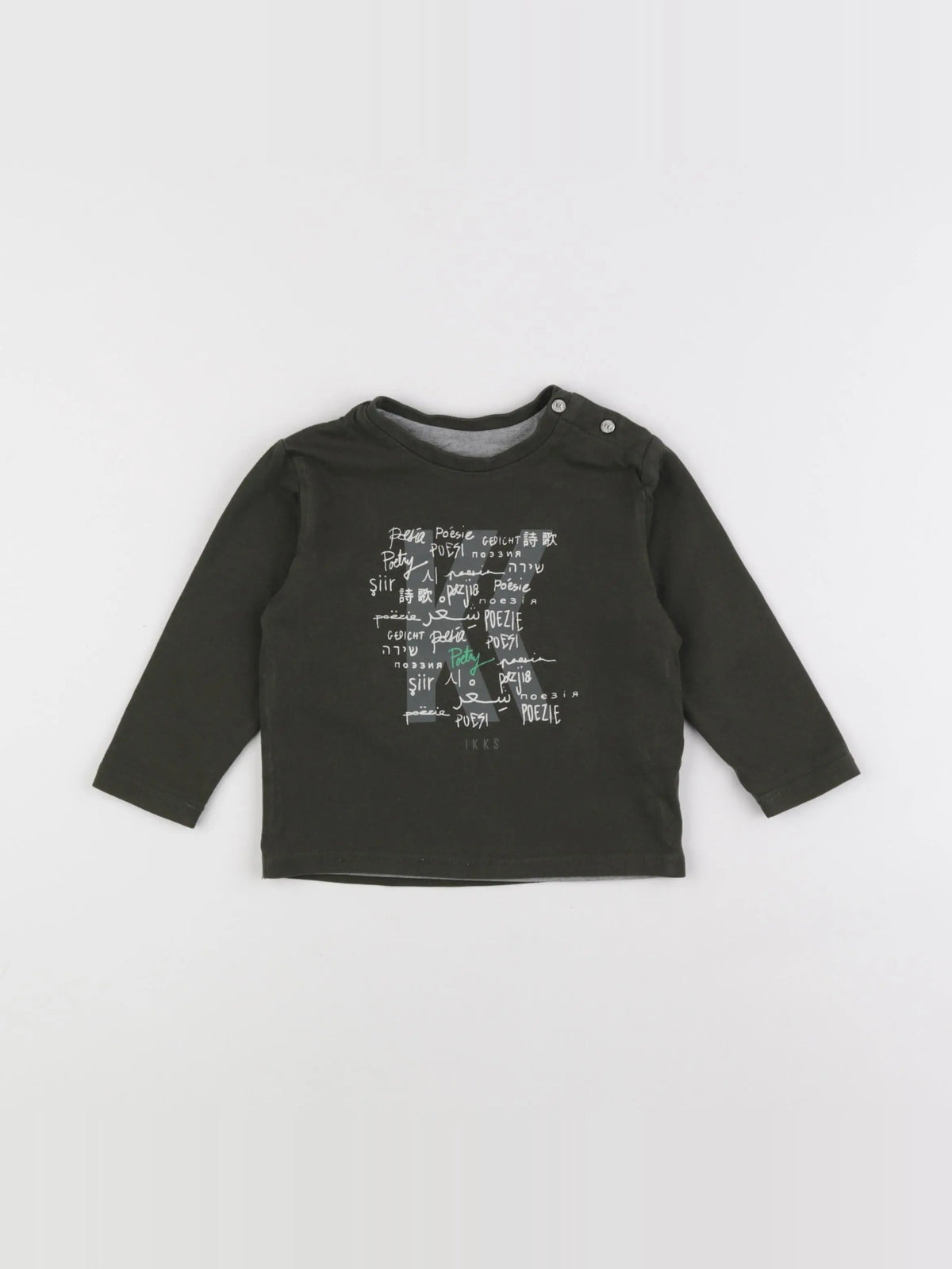 IKKS - tee-shirt réversible vert - 18 mois